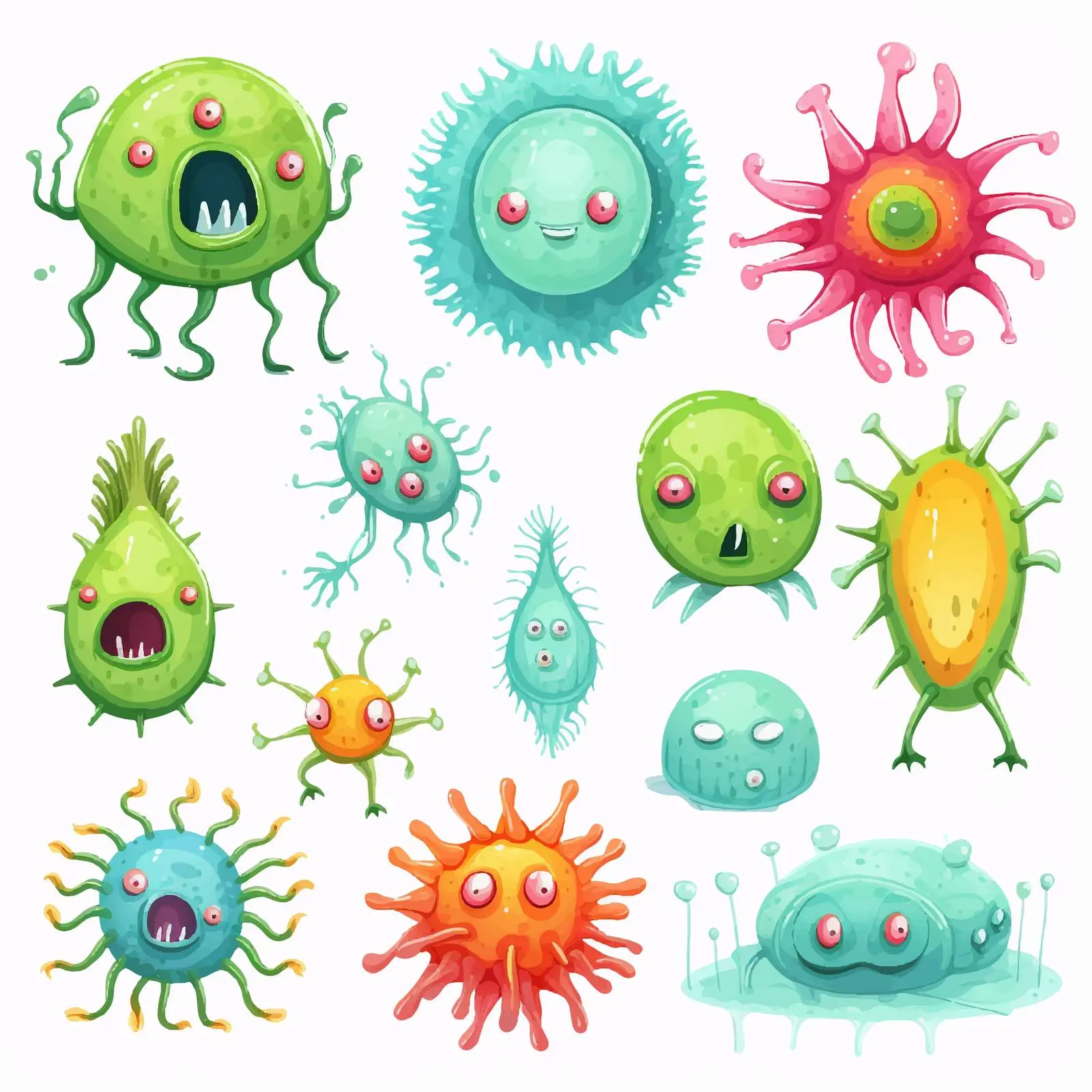 Illustration of Different Types of Viruses — free download from Dotvec