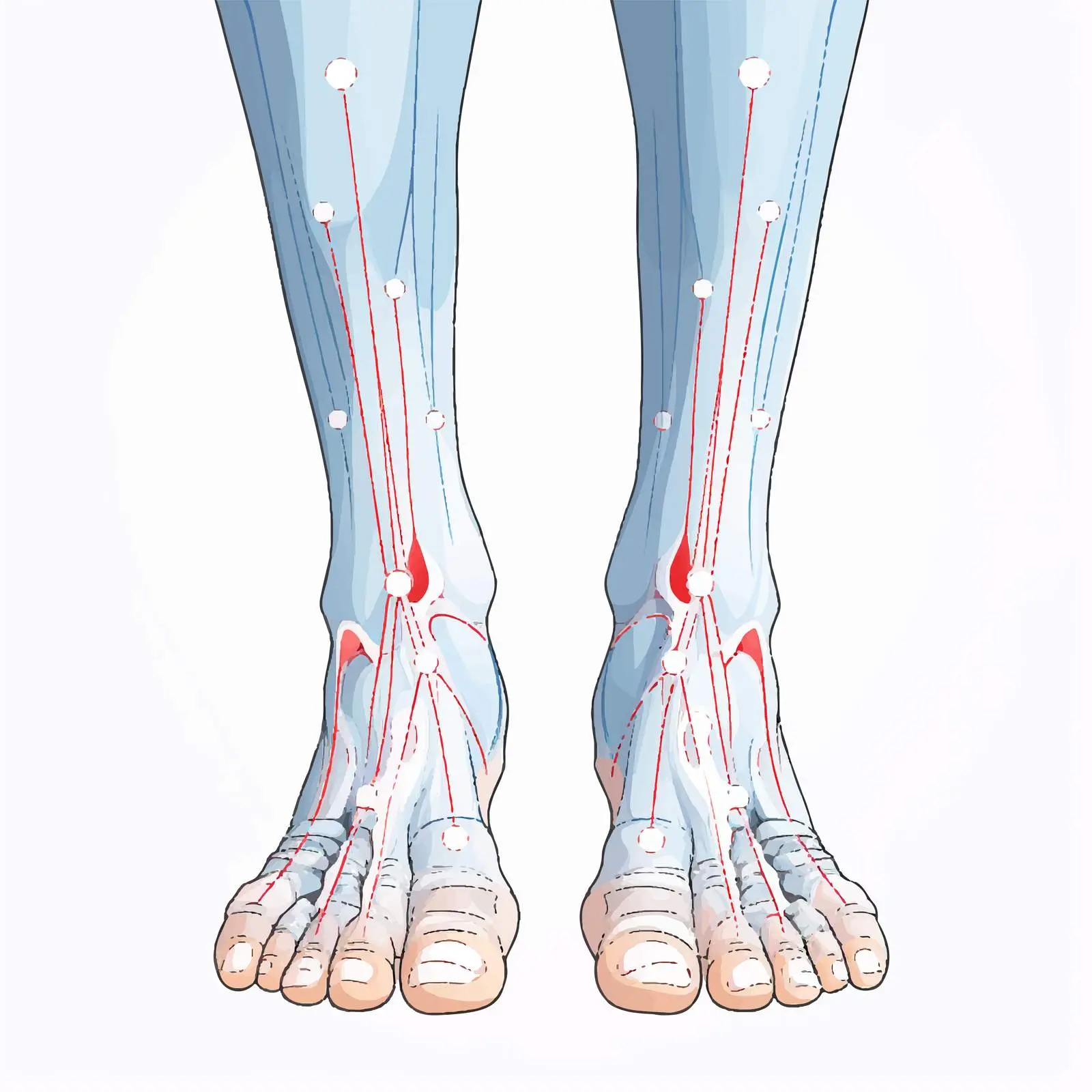Gout Illustration in Human Foot Vector – free inflammation image from Dotvec
