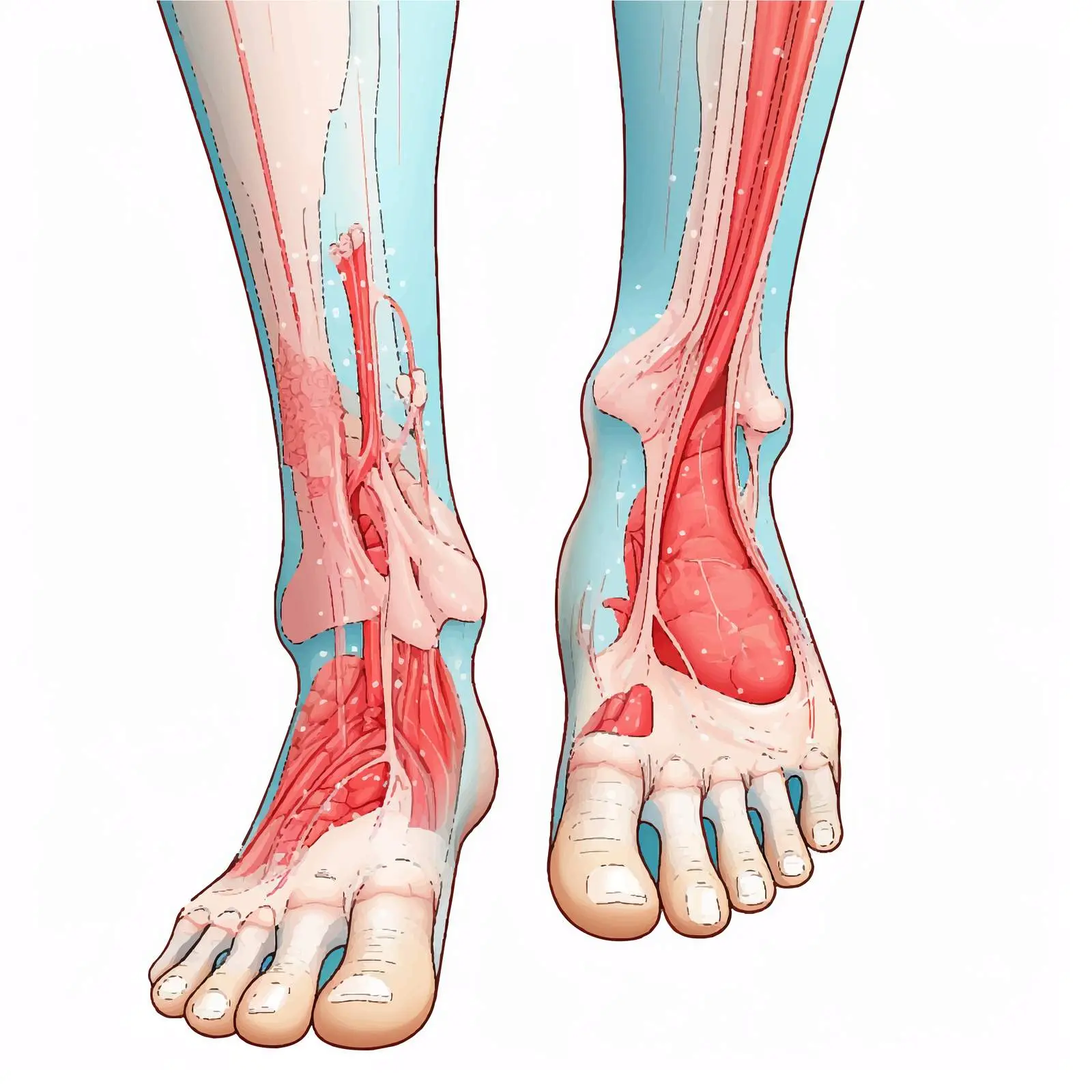 Gout in Human Foot Vector Illustration – free inflammation image from Dotvec