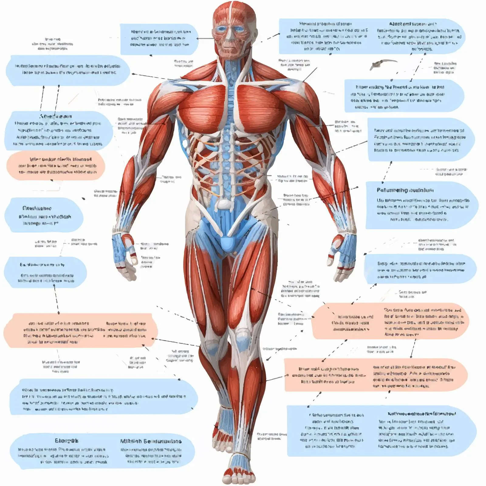 Muscle Function Diagram with Labels — free download from Dotvec