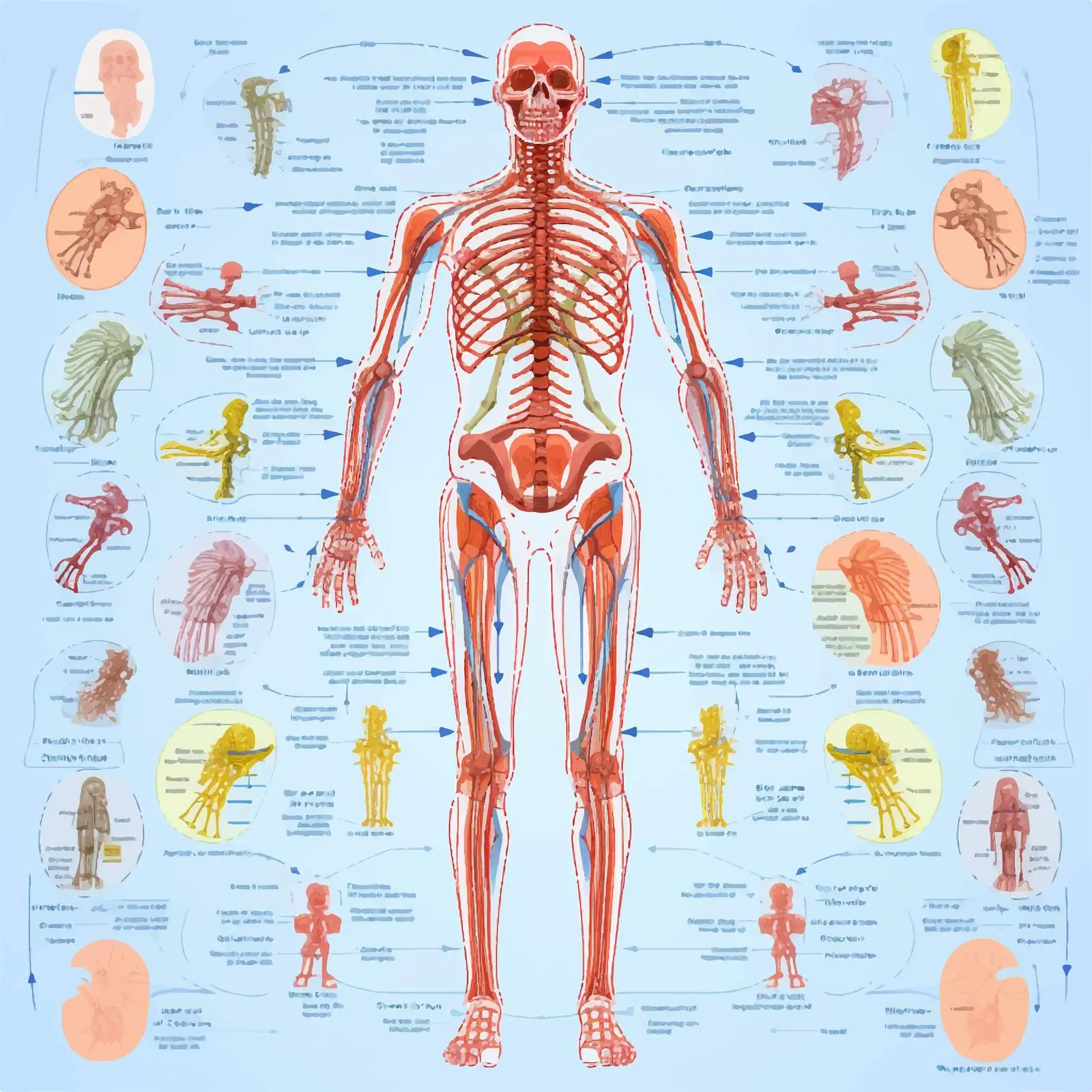 Human Body Systems Illustration Diagram — free download from Dotvec