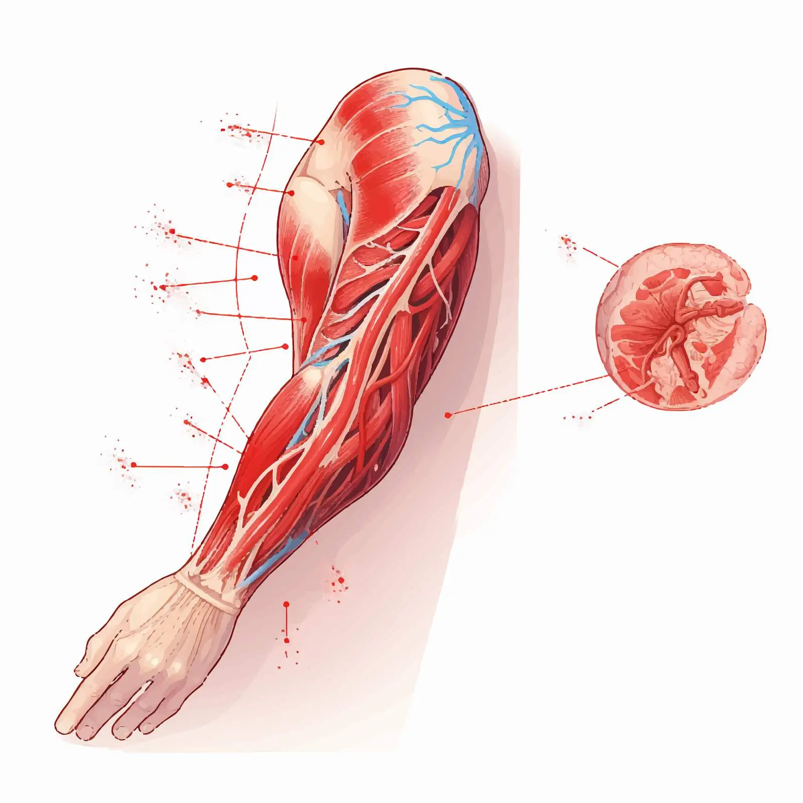 Elbow Bursa Inflammation Vector Diagram – free inflammation image from Dotvec