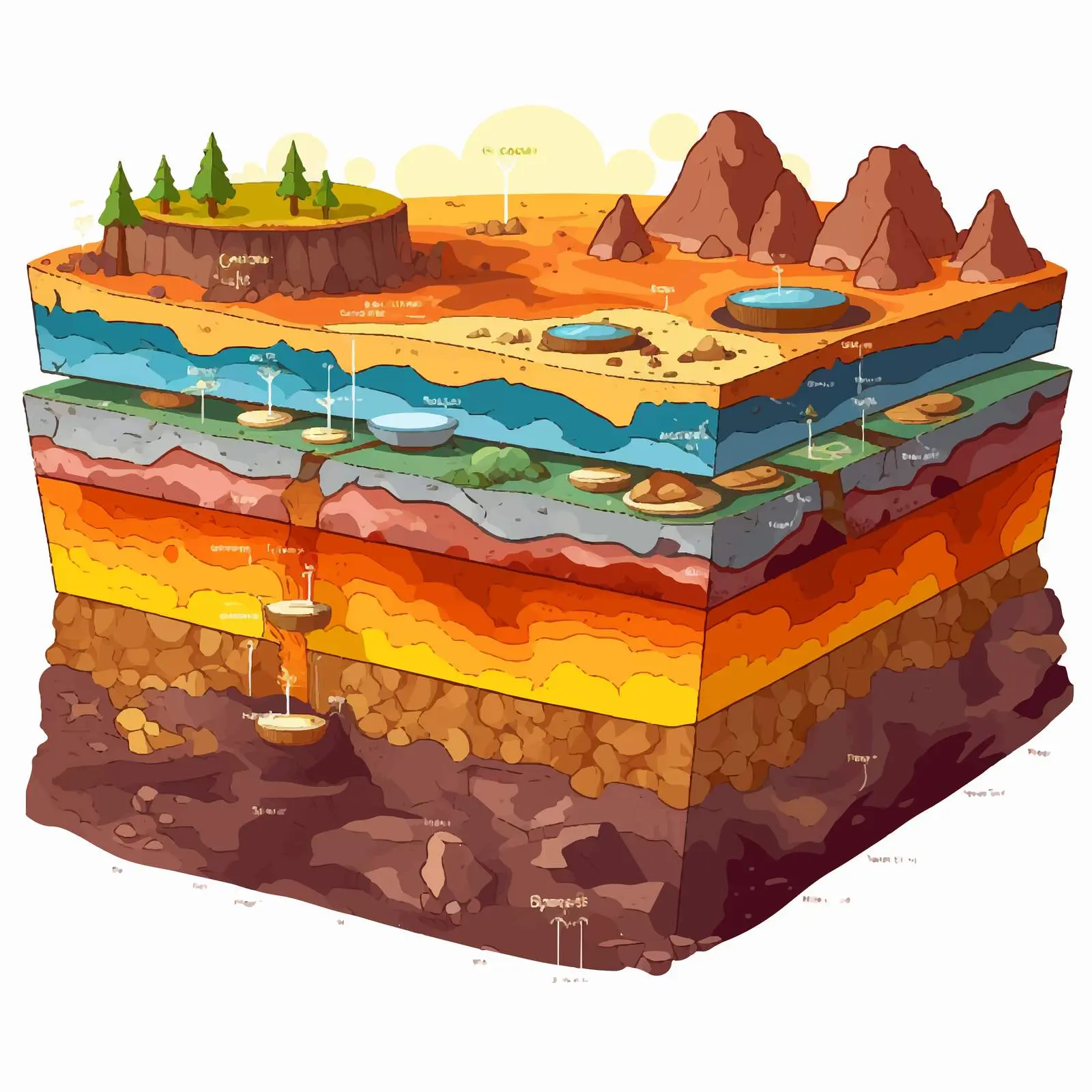 Layers of the Earth Illustration Diagram – free earth science image from Dotvec
