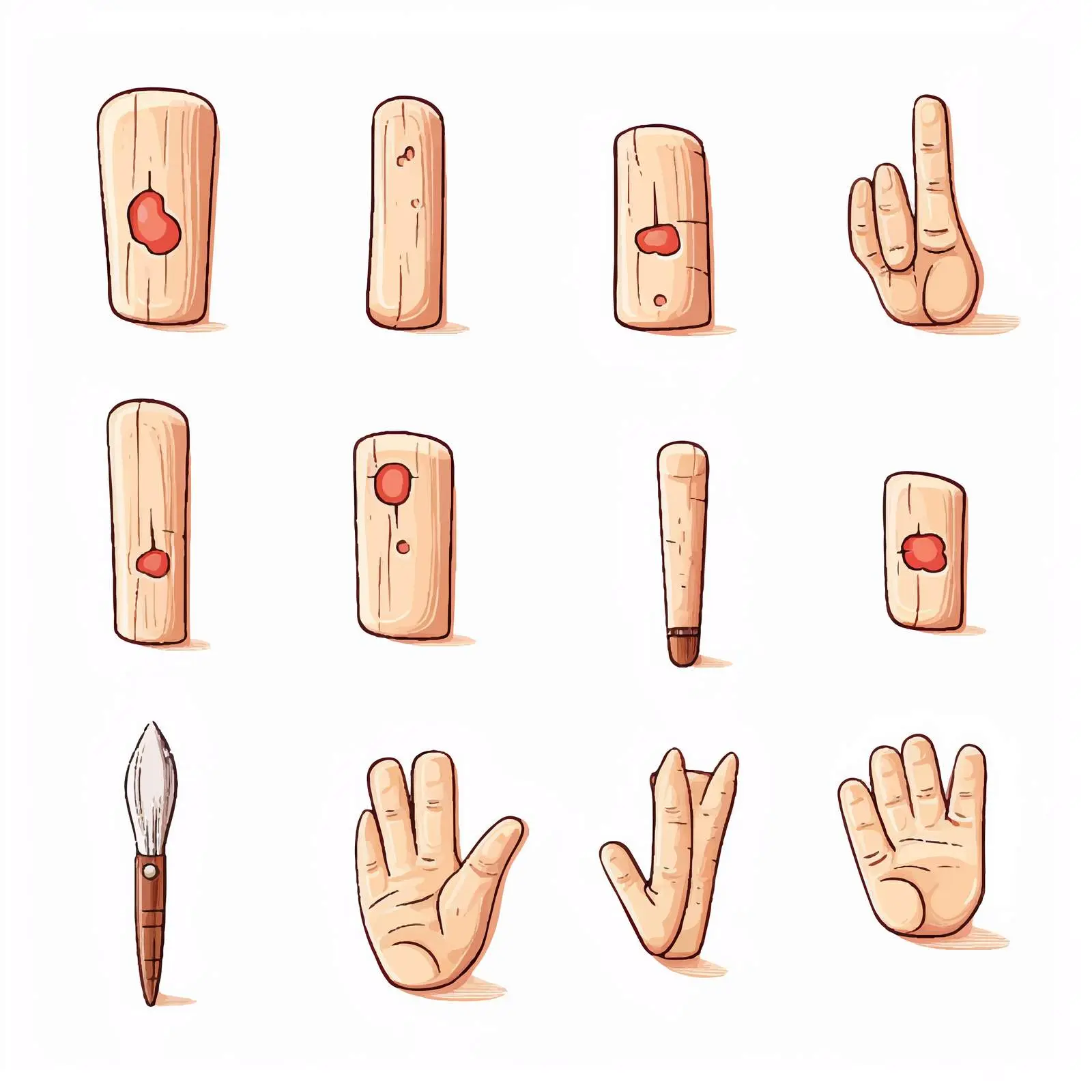 Mallet and Jersey Finger Injury Diagram — free download from Dotvec