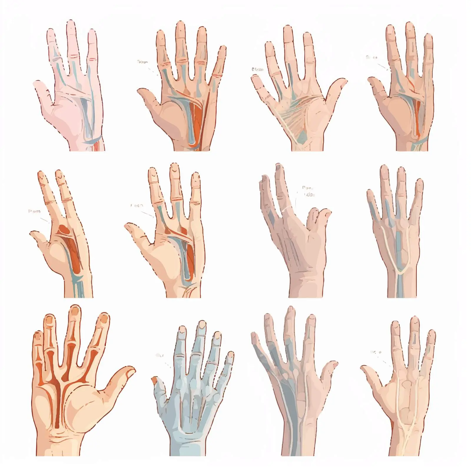 Normal and Mallet Finger Conditions Diagram — free download from Dotvec