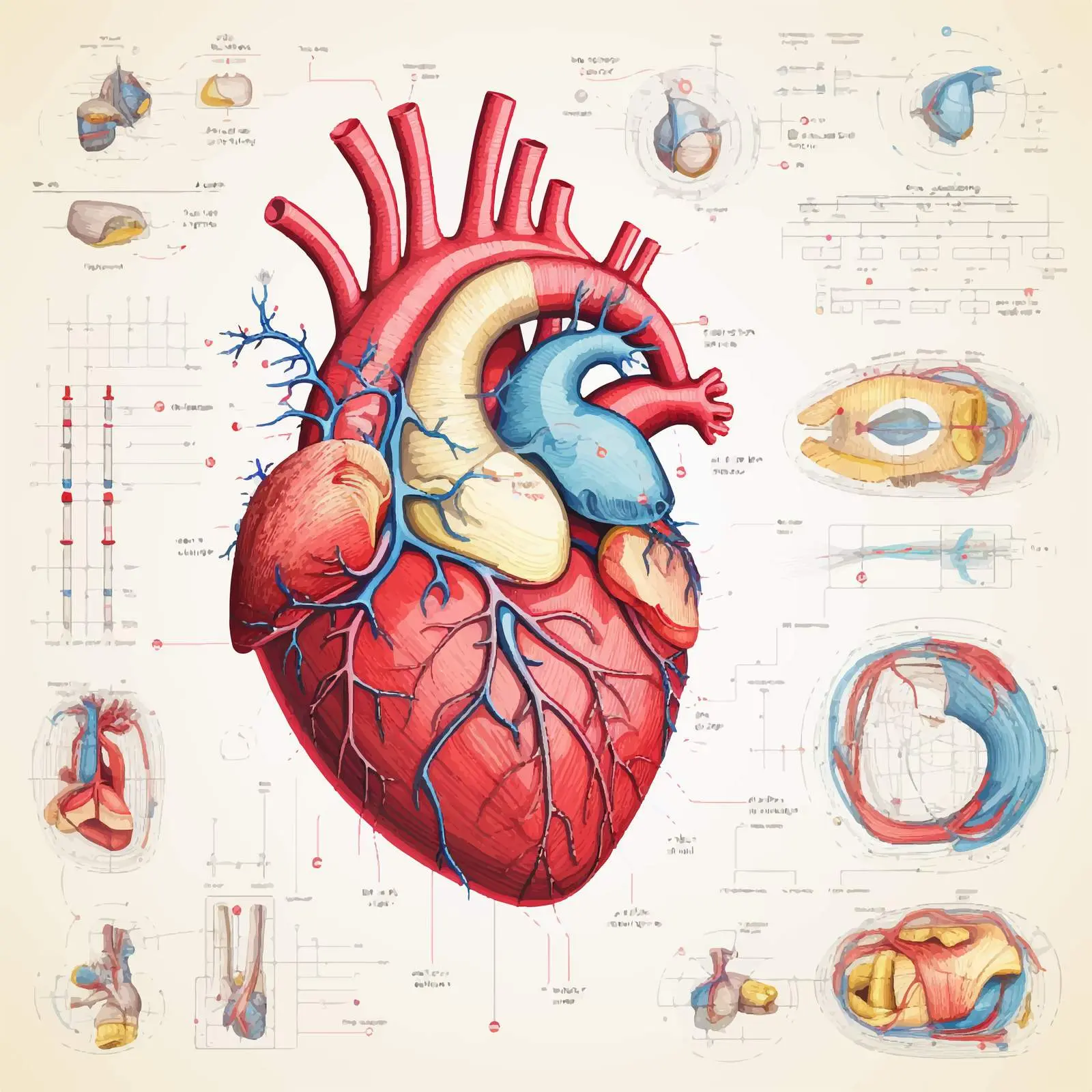 Anatomy of the Heart: Vector Illustration — free download from Dotvec