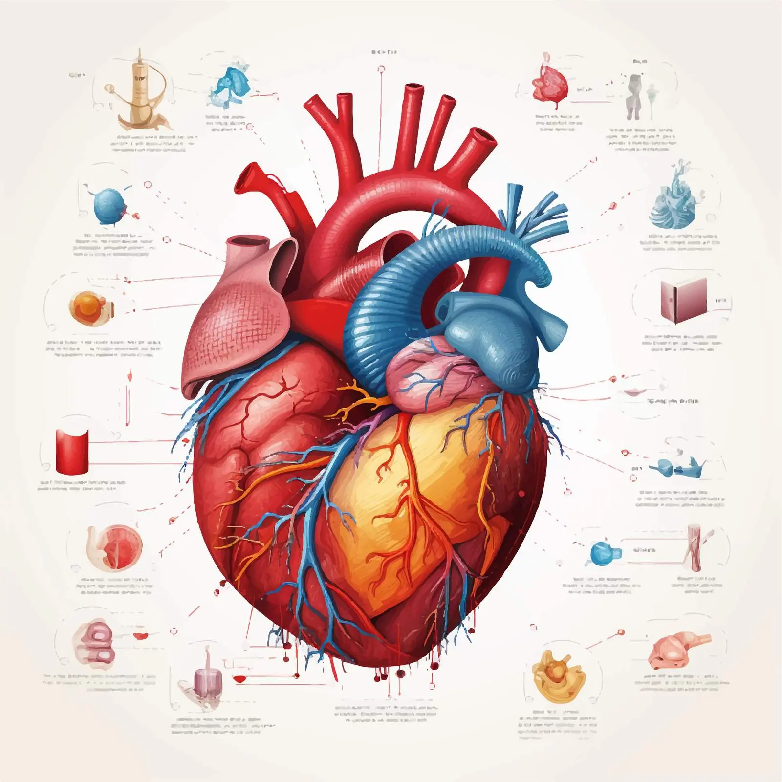 Heart Structure Vector Illustration – free oxygen image from Dotvec