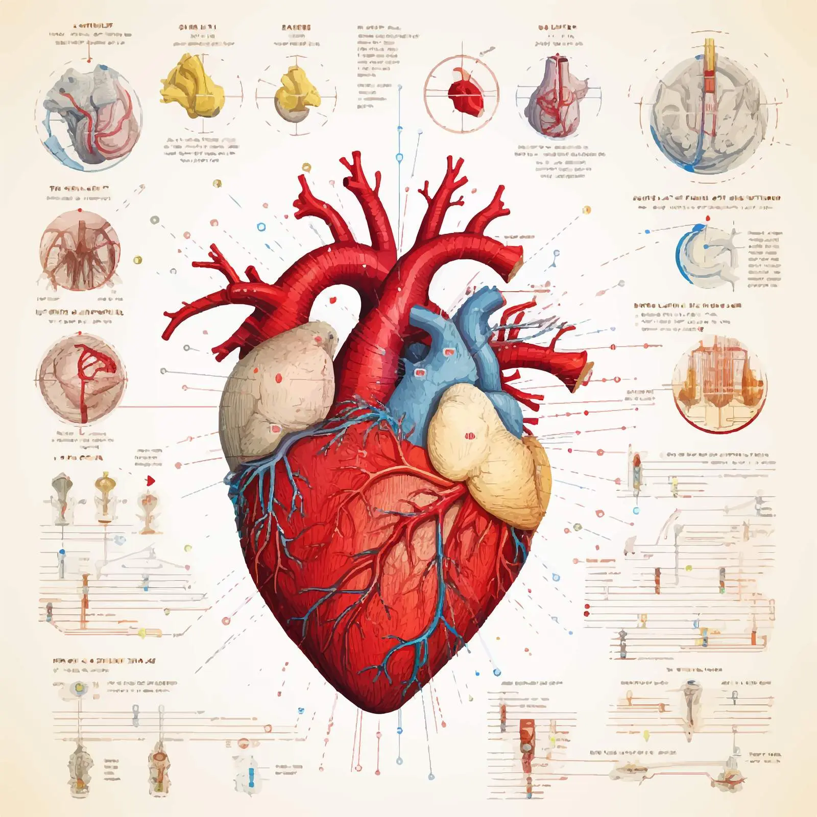 Heart Structure Diagram Vector Illustration — free download from Dotvec