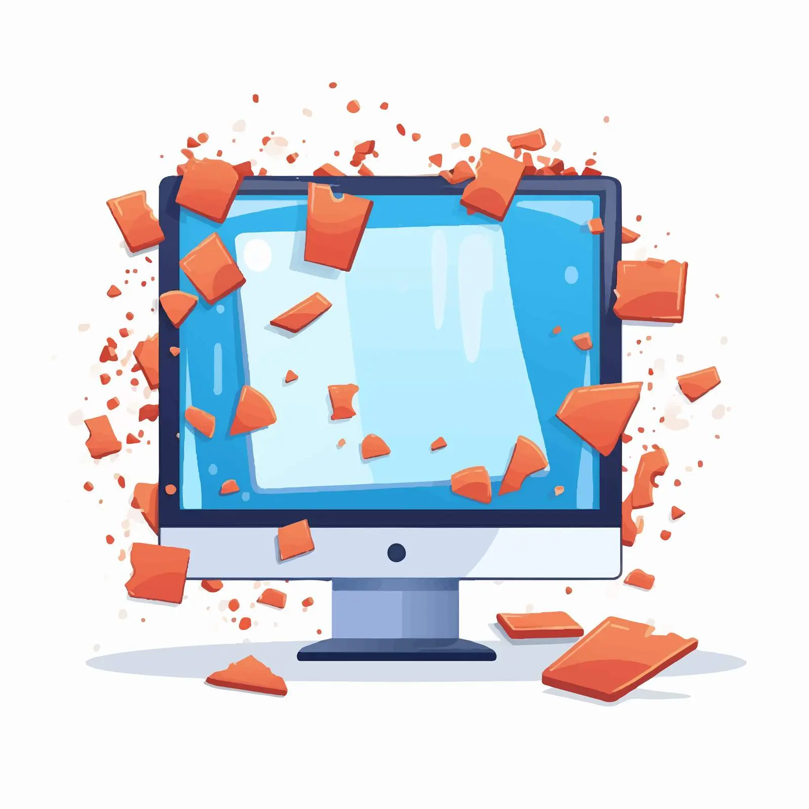 Dialog Windows Error on Frozen Computer – free retro interface image from Dotvec