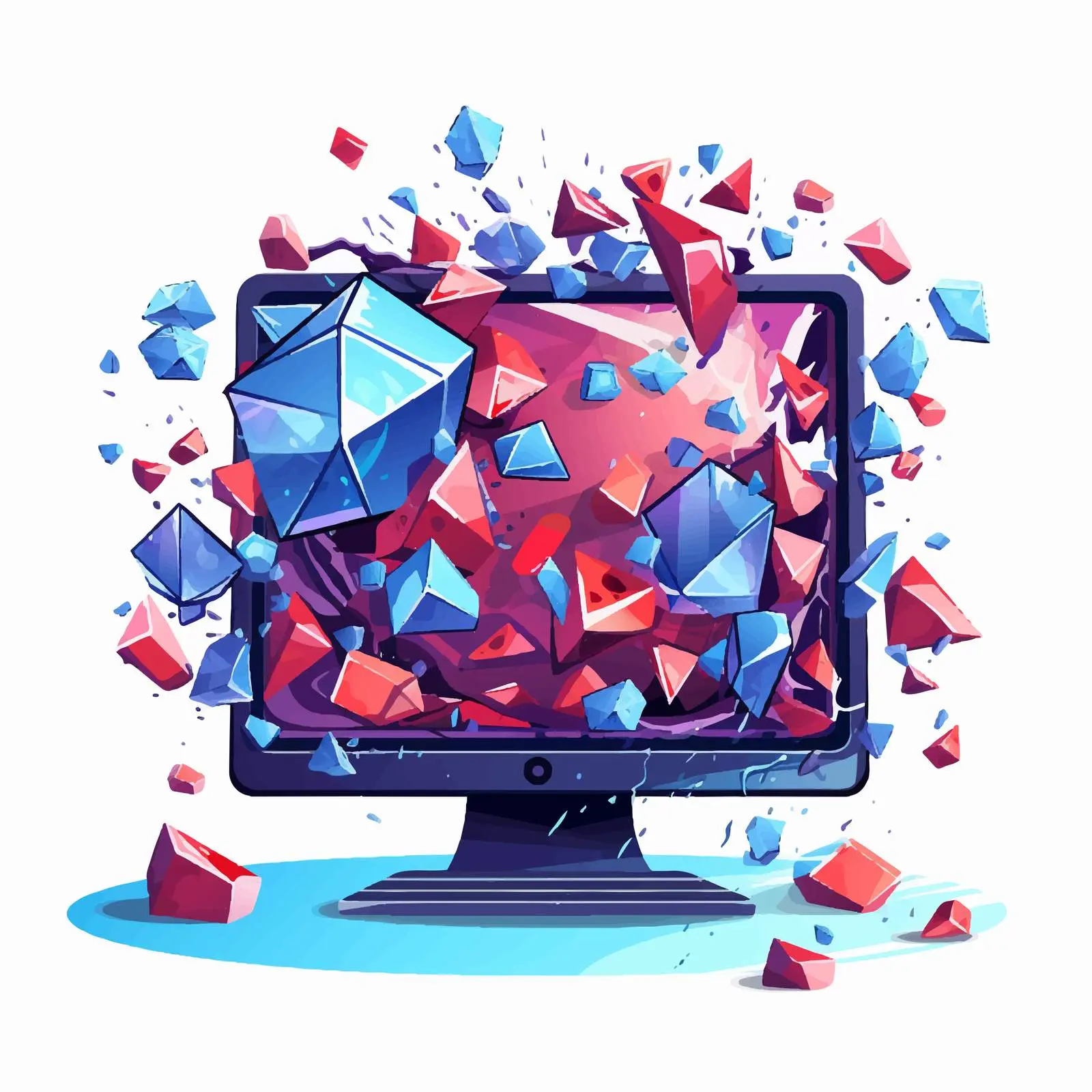 Retro Computer Error Window Vector Illustration – free 404 error image from Dotvec