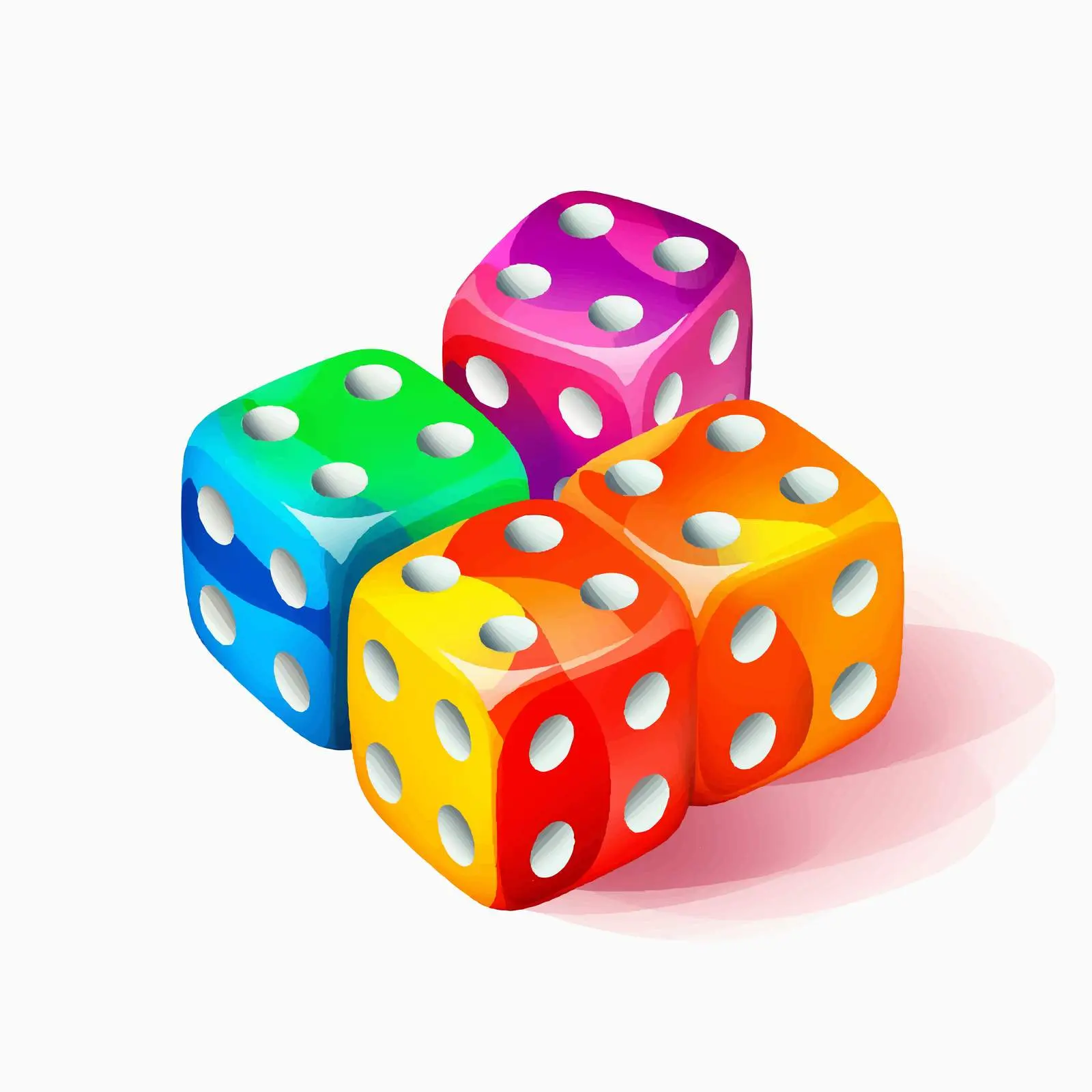 Top View Dice Illustration on White Background — free download from Dotvec