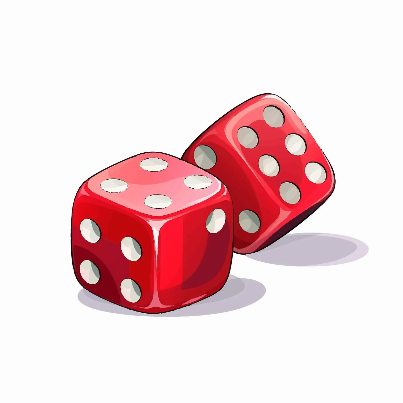 Top View Isolated Dice Illustration on White Background — free download from Dotvec