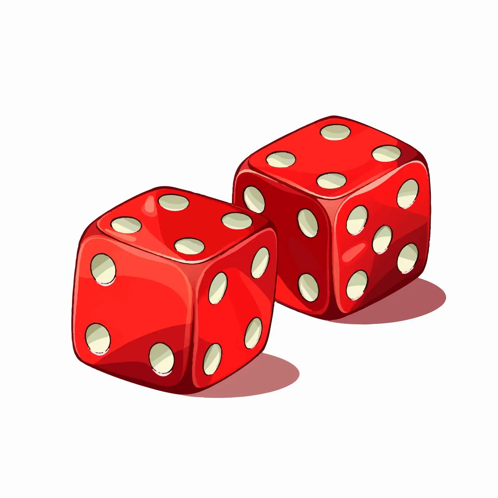 Top View Dice Illustration on White Background — free download from Dotvec