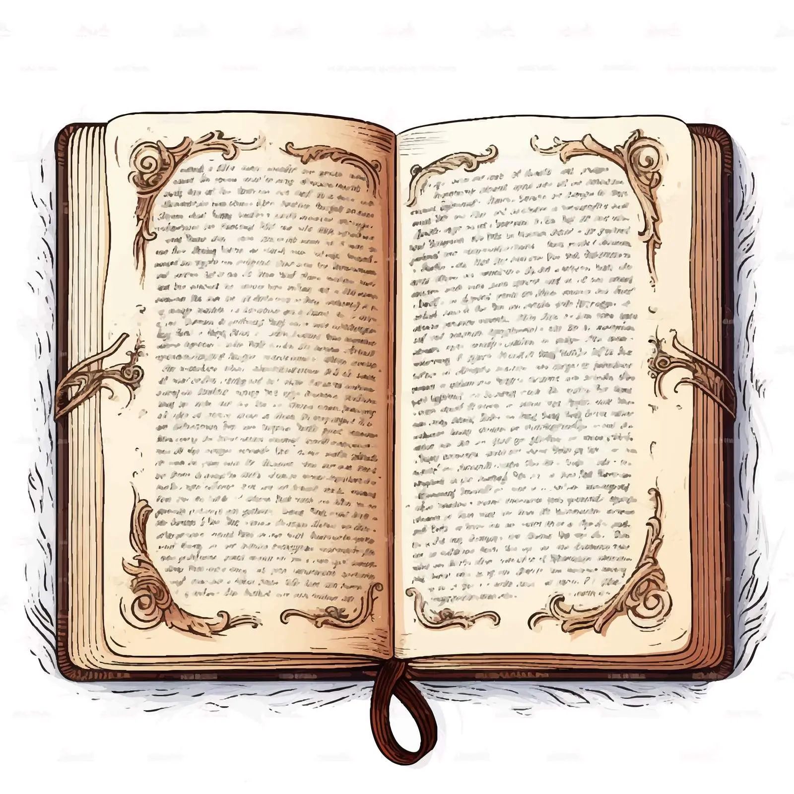 Dictionary Line Vector Illustration on White Background — free download from Dotvec