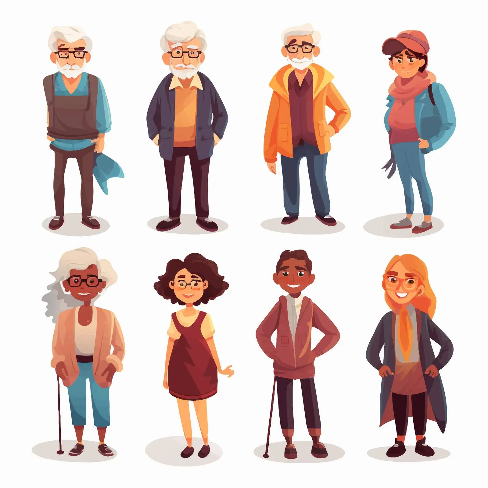 Diverse Group of People Across Different Ages — free download from Dotvec