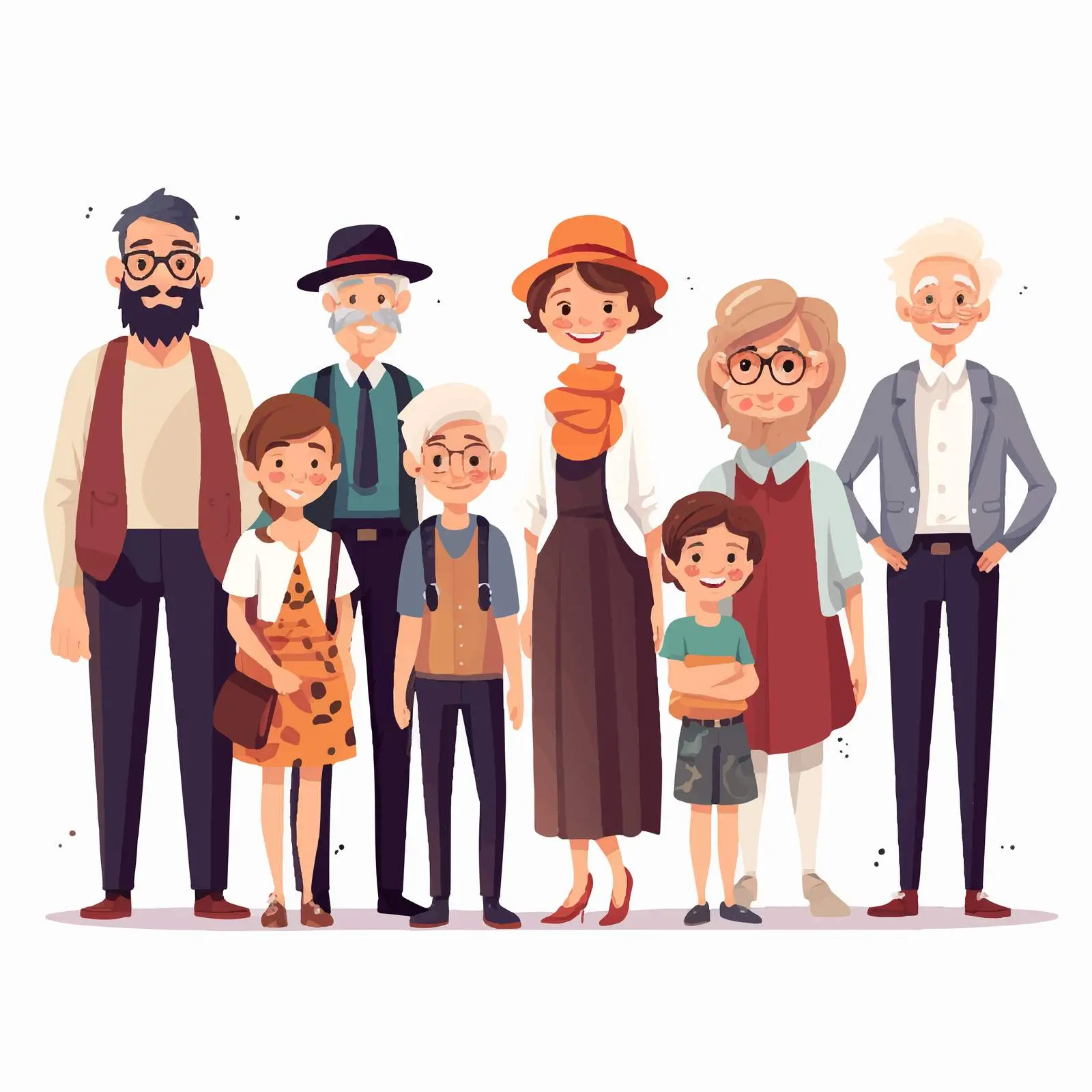 Diverse Group of People Illustration in Vectors — free download from Dotvec