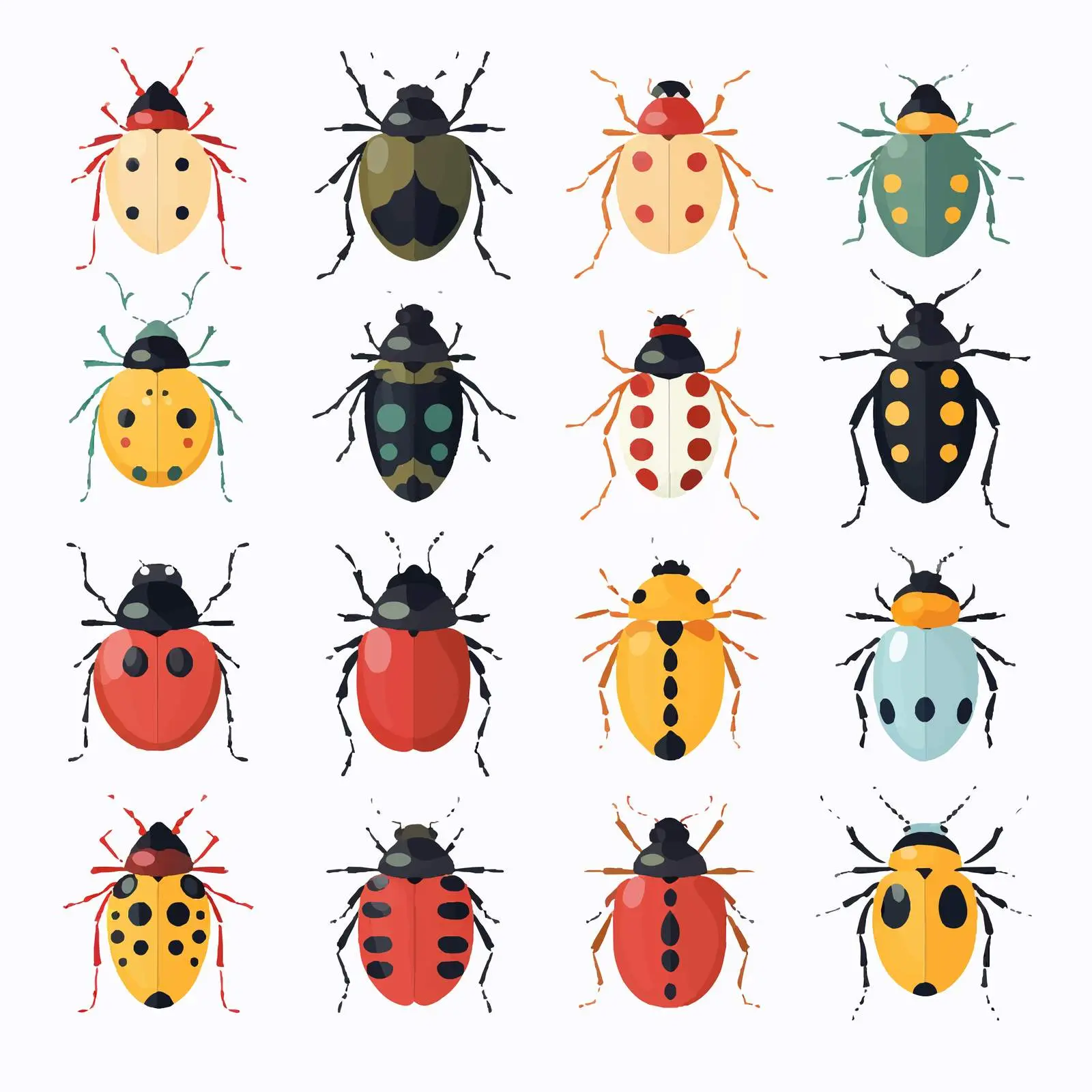 Summer Insects Vector Collection - Colorado Potato Beetle – free insect patterns image from Dotvec