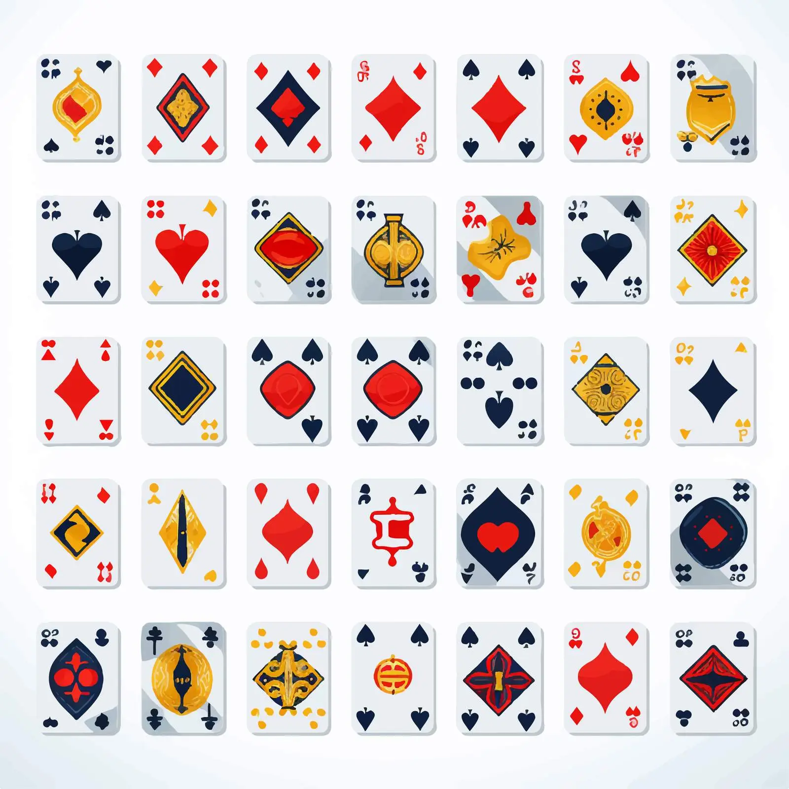 Seamless Pattern of Playing Card Suits – free card game image from Dotvec