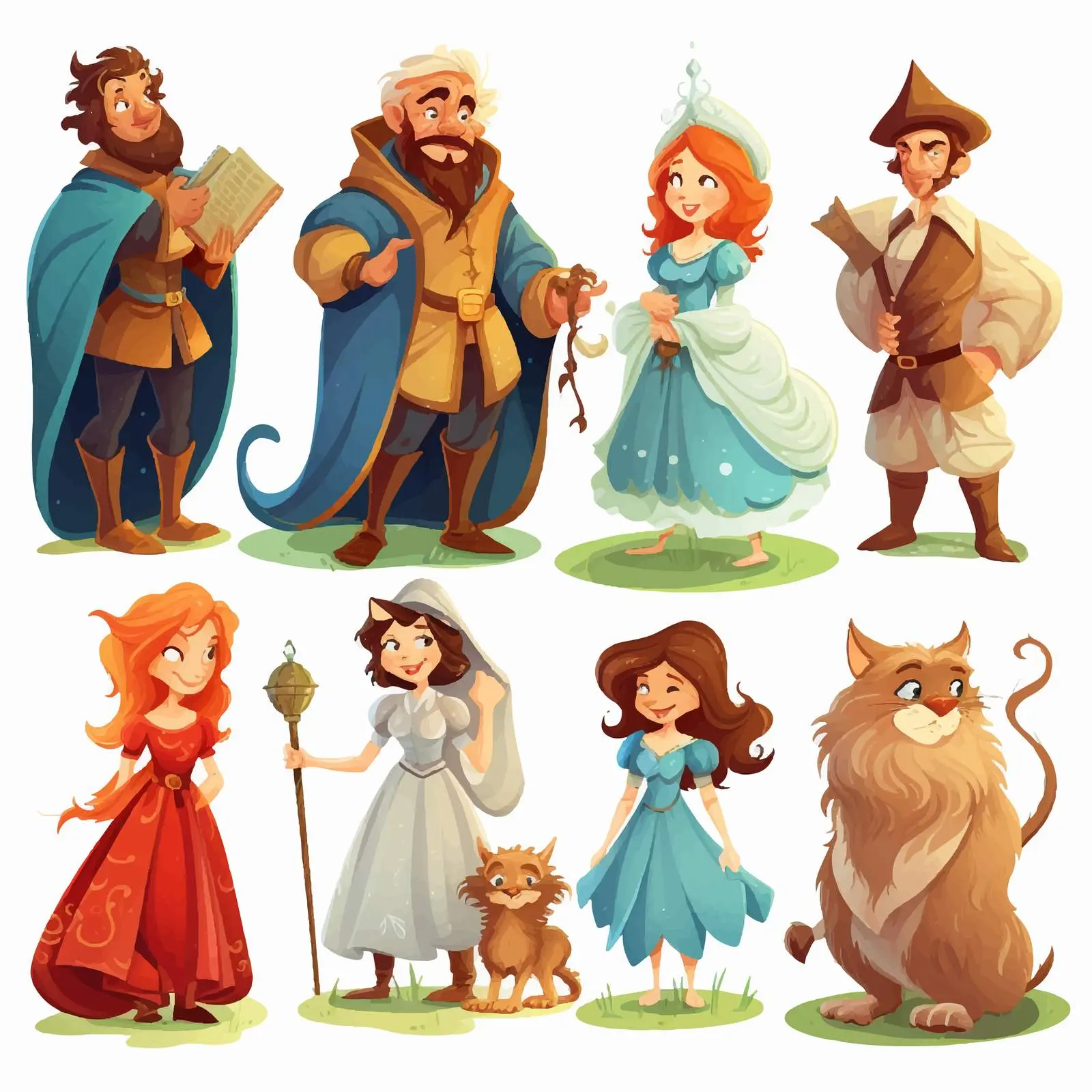 Fairytale Characters Vector Illustration — free download from Dotvec