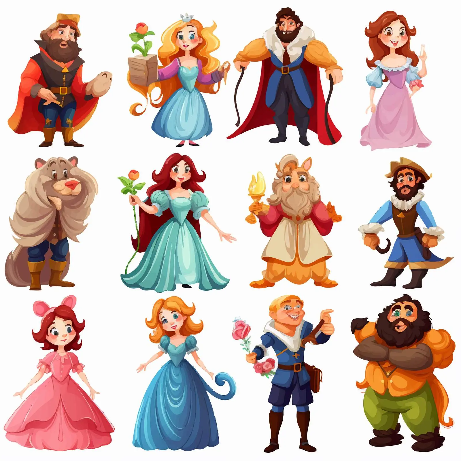 Fairytale Characters Vector Illustration — free download from Dotvec