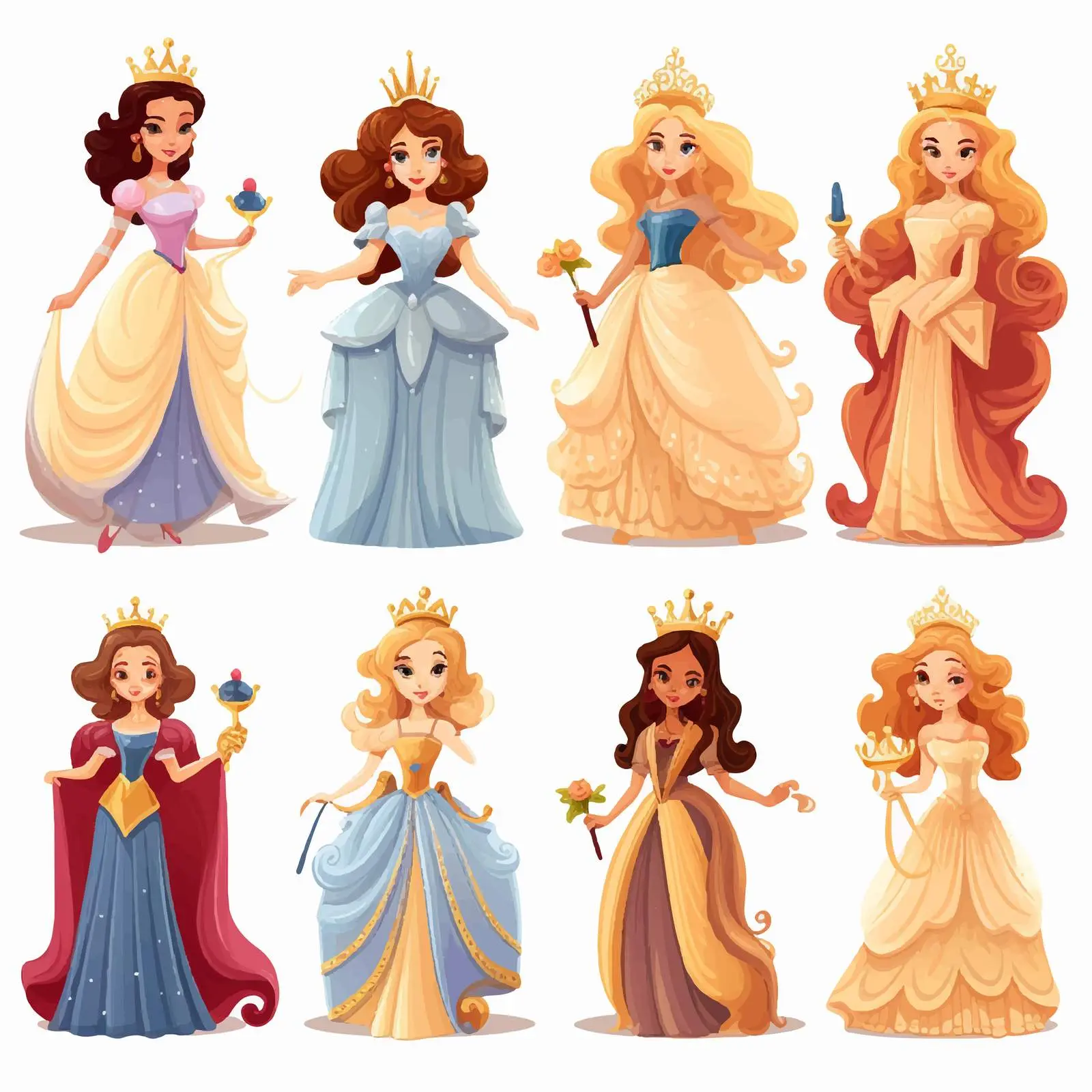 Unique Queen Character Illustrations Vector Art — free download from Dotvec