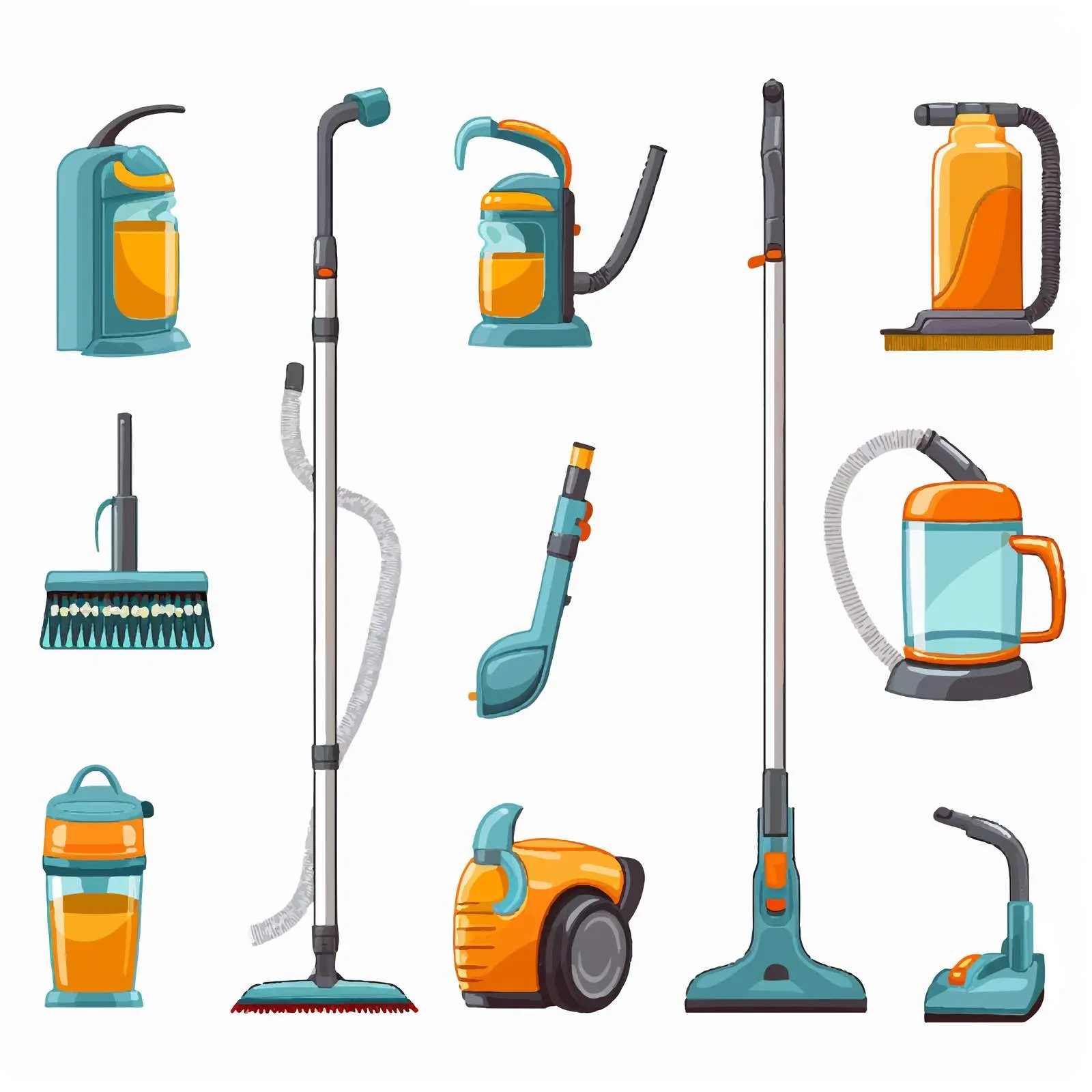 Cleaning Tools and Machines Cartoon Vector Design — free download from Dotvec
