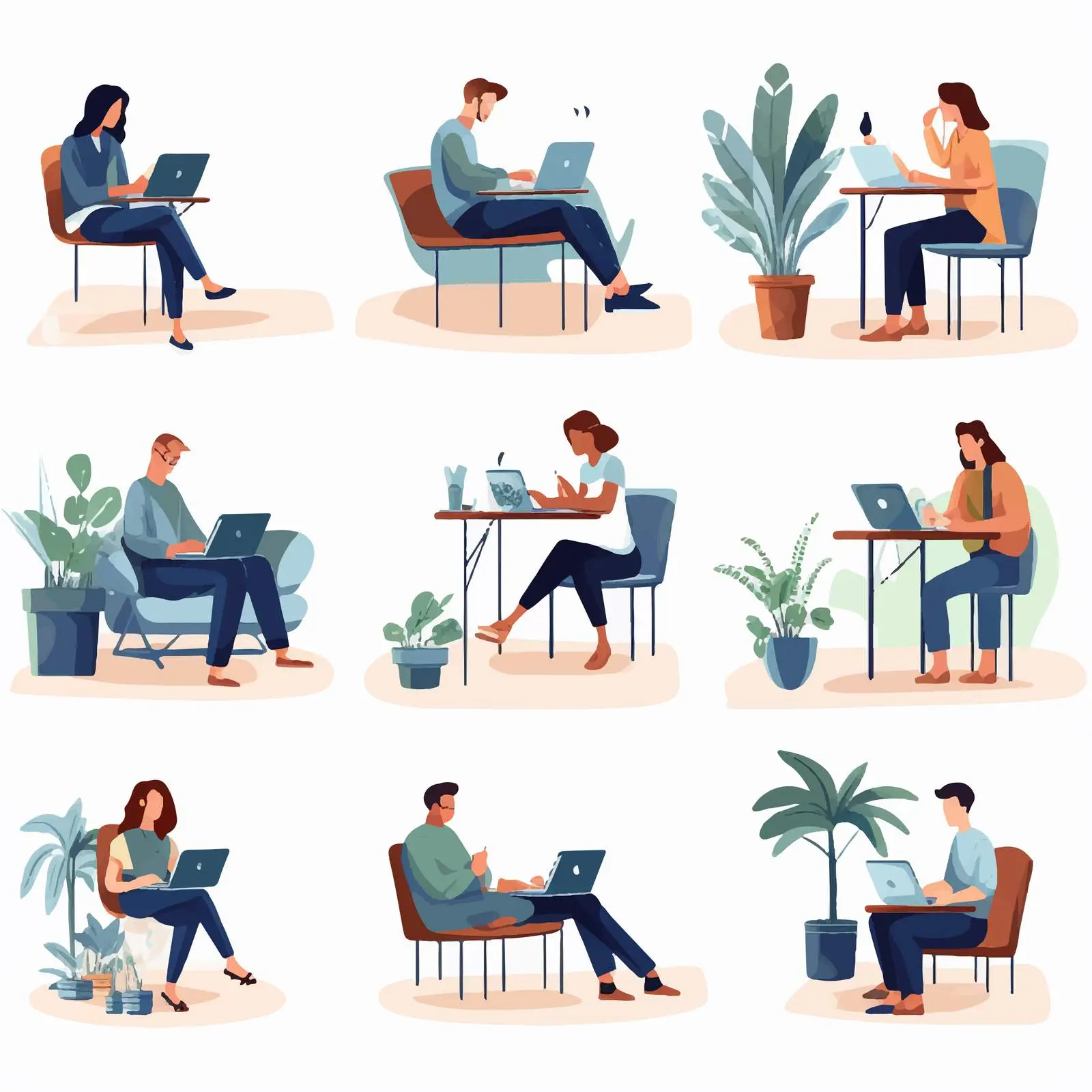 Creative Designers Working on Laptops – free computers image from Dotvec