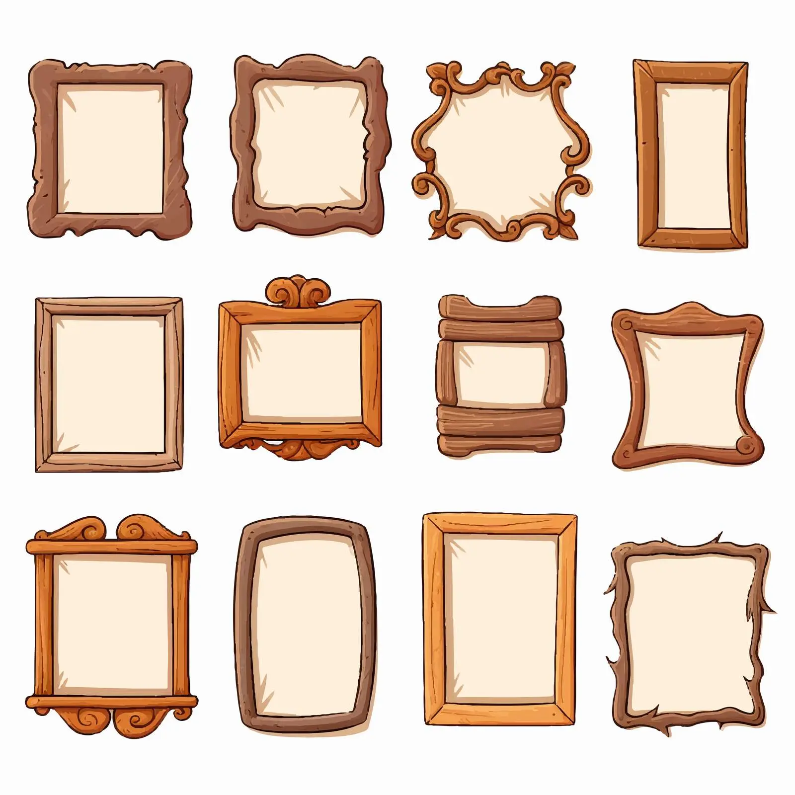 Wooden Frames and Signs Design Vectors — free download from Dotvec