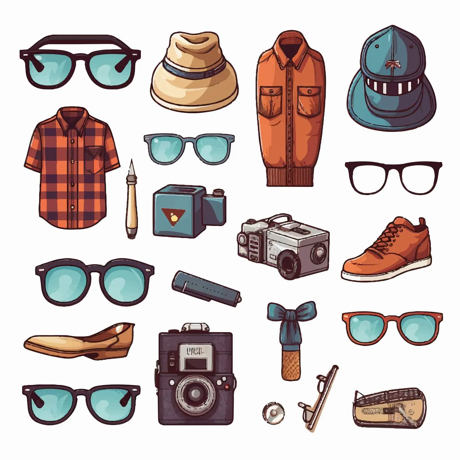 Hipster Items for Stylish Boys and Girls — free download from Dotvec