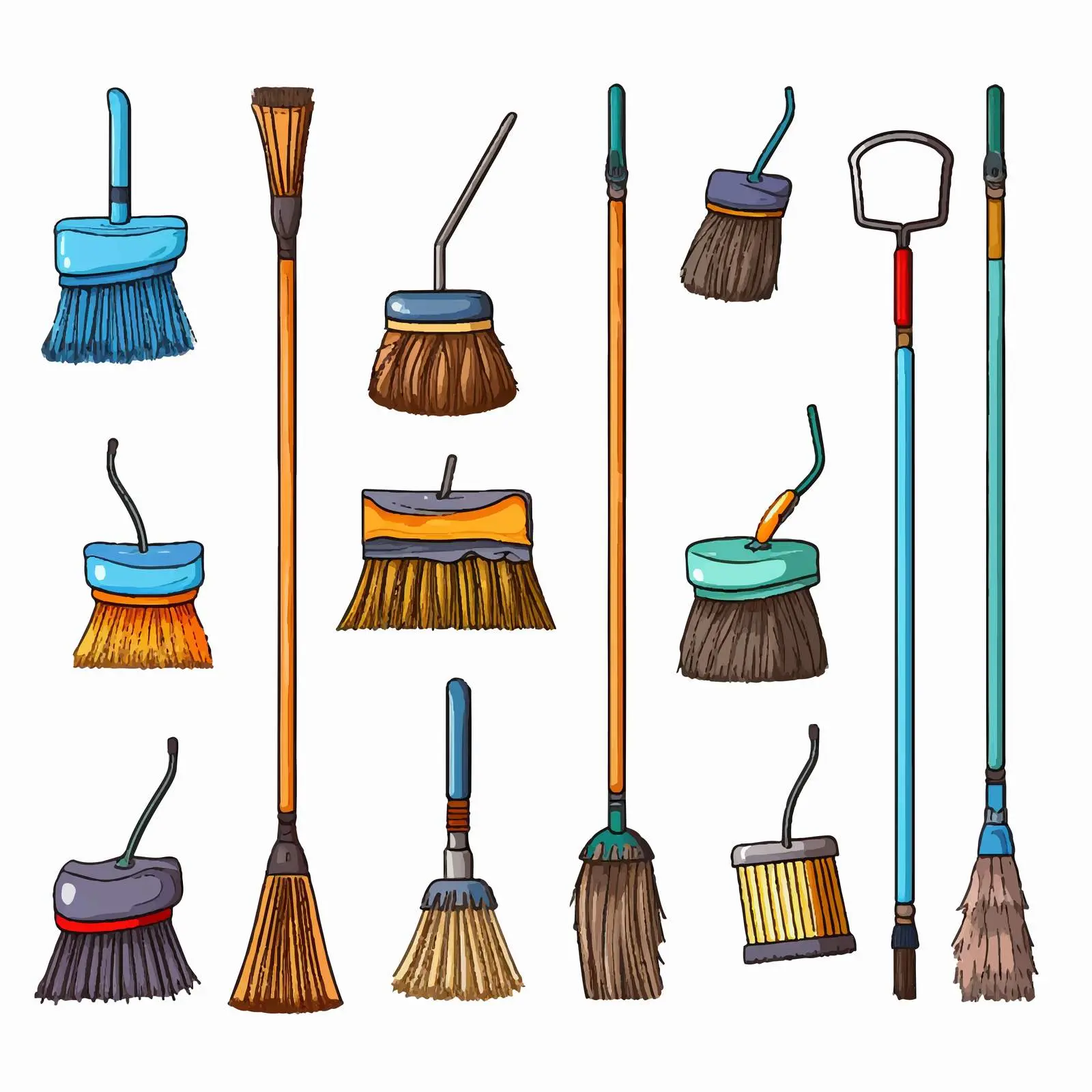 Variety of Cleaning Tools Illustration — free download from Dotvec