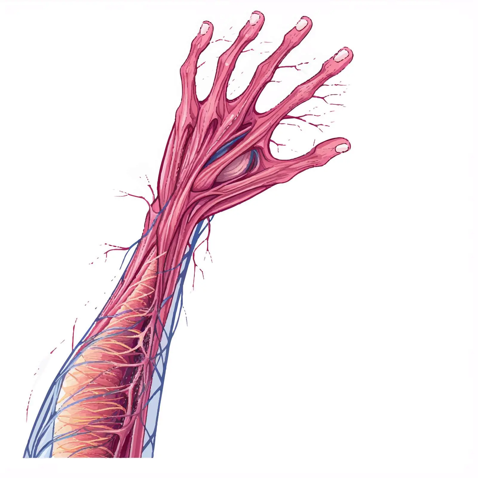 Human Arm Nerve System Illustration Vector — free download from Dotvec