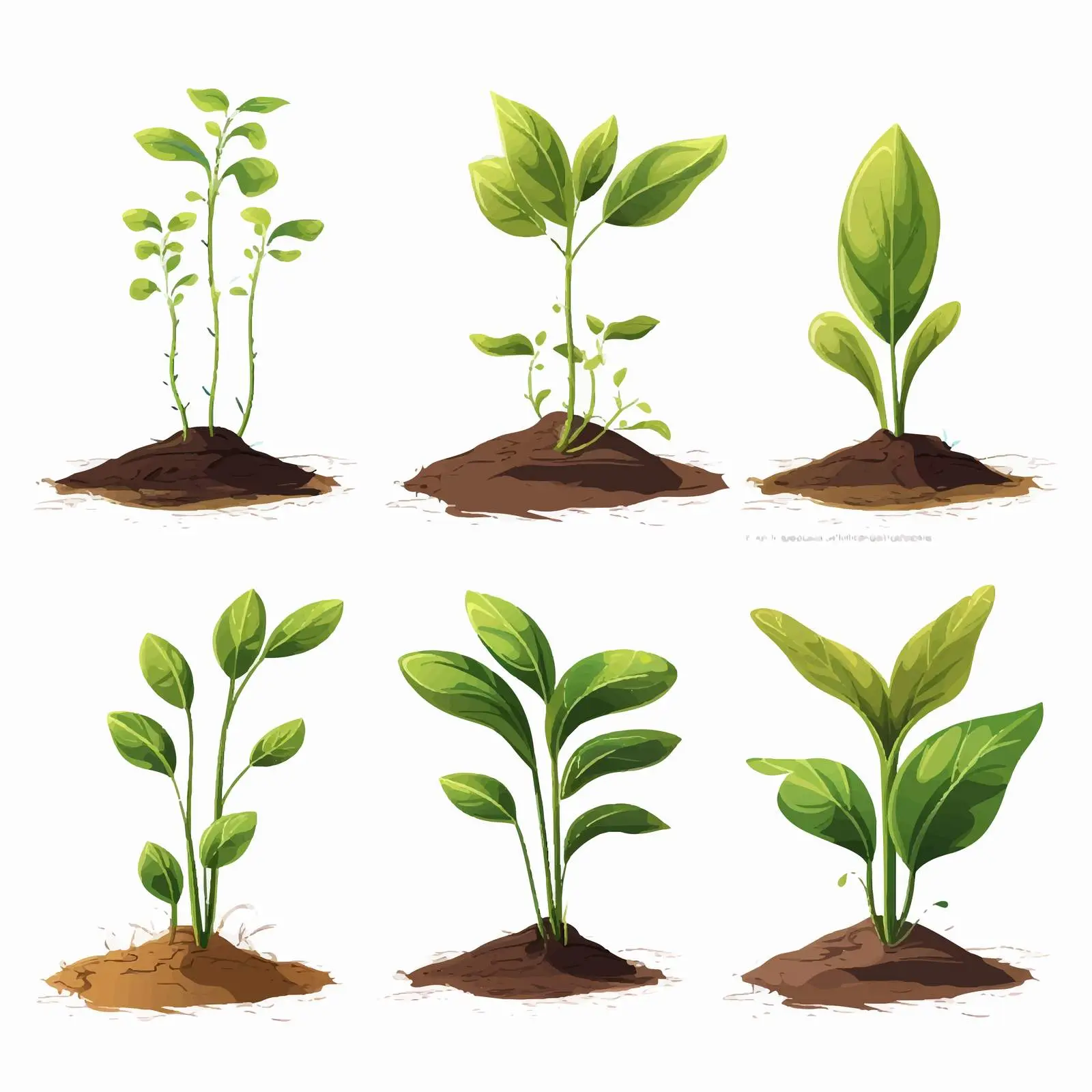Stages of Plant Growth Illustration — free download from Dotvec
