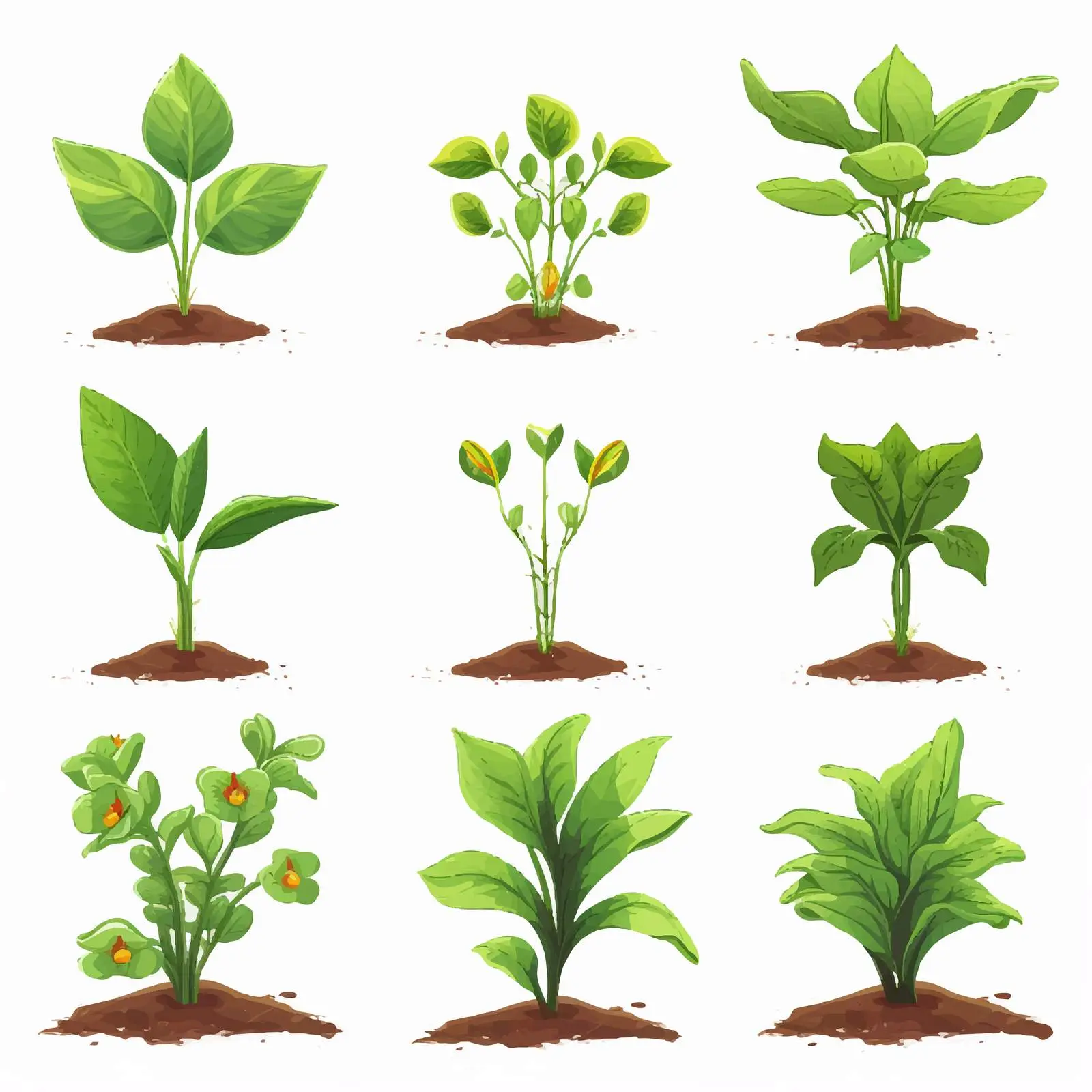 Illustration of Plant Growth Stages – free plant development image from Dotvec