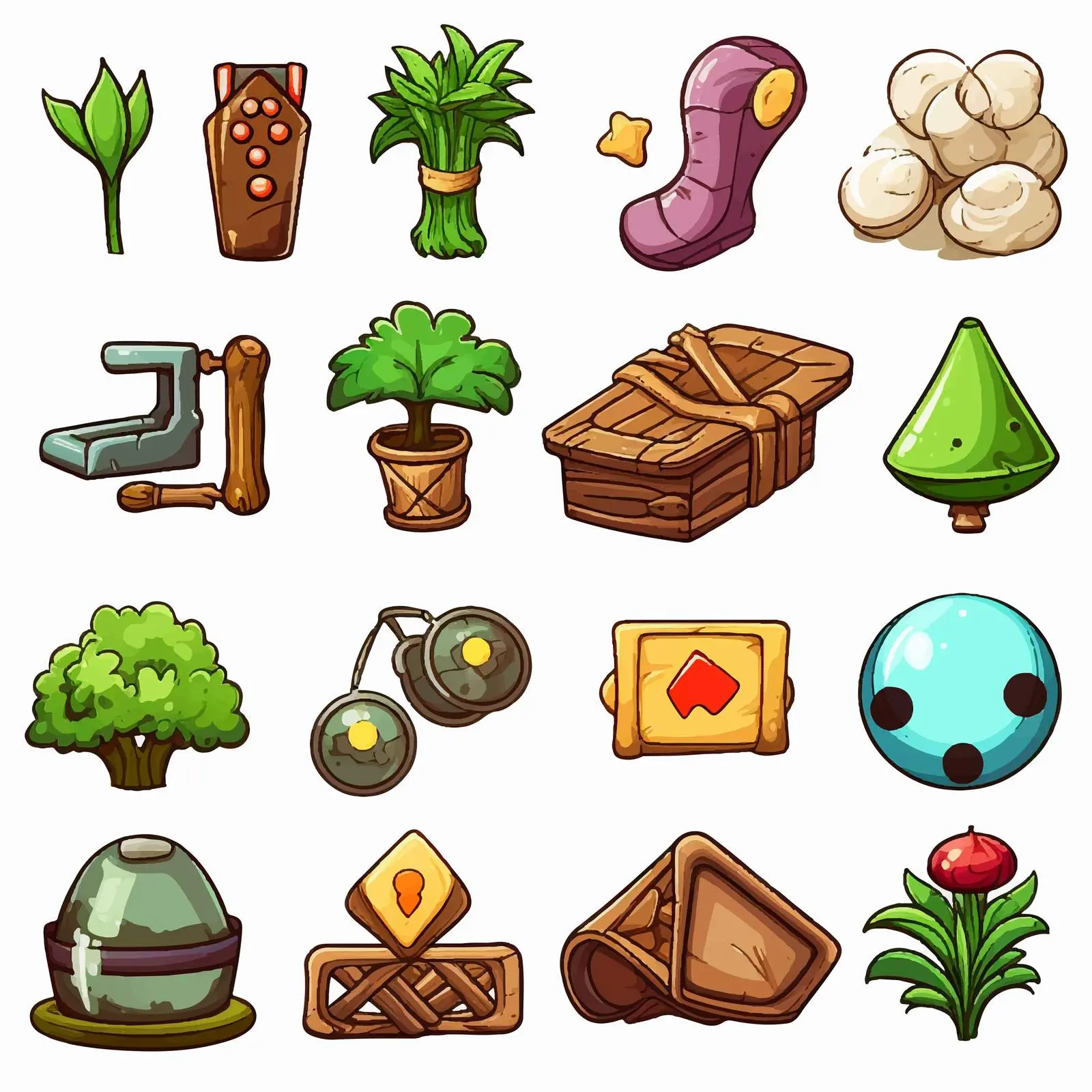 Game Element Icons and Symbols Vector Design — free download from Dotvec