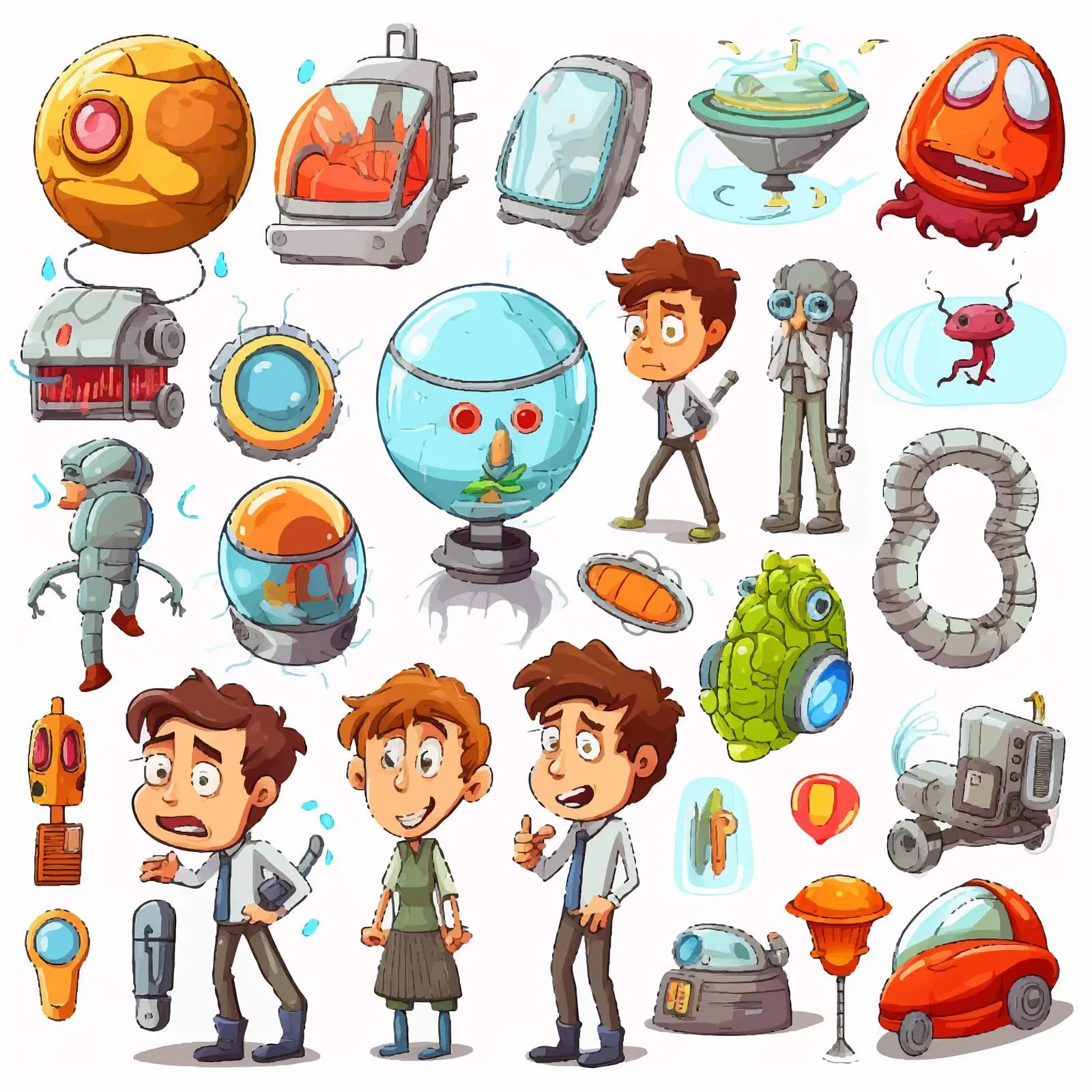 Human Body Systems Cartoon Vector Illustration — free download from Dotvec