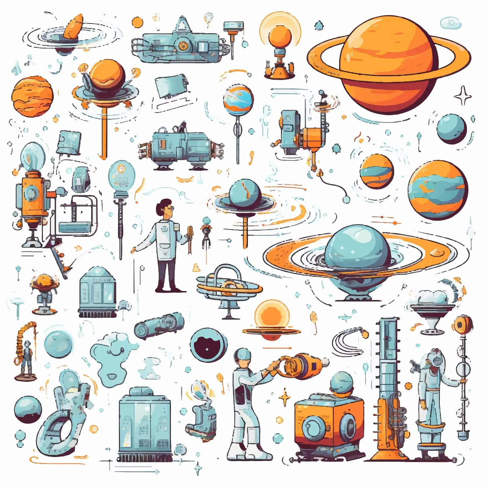 Diverse Human Systems Illustrated in Cartoon Style – free illustration for teaching image from Dotvec