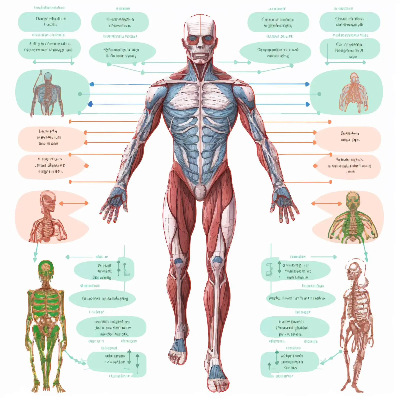 Human Body Systems Diagram Illustration – free healthcare illustration image from Dotvec