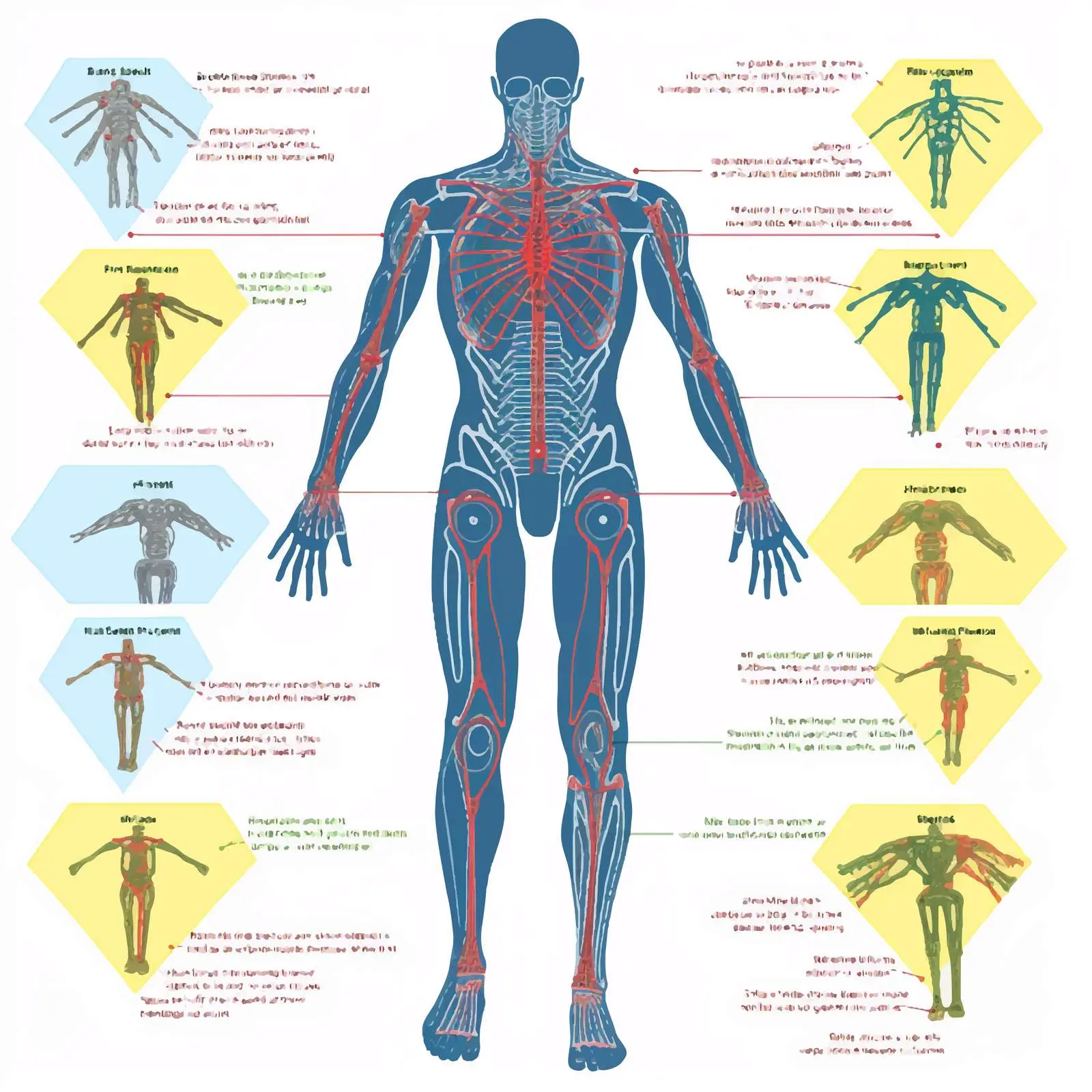 Human Body Systems Diagram Illustration — free download from Dotvec