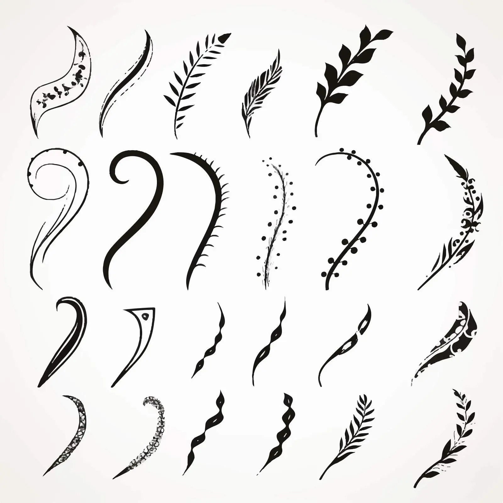 Hand-Drawn Curved Arrows on Transparent Background — free download from Dotvec