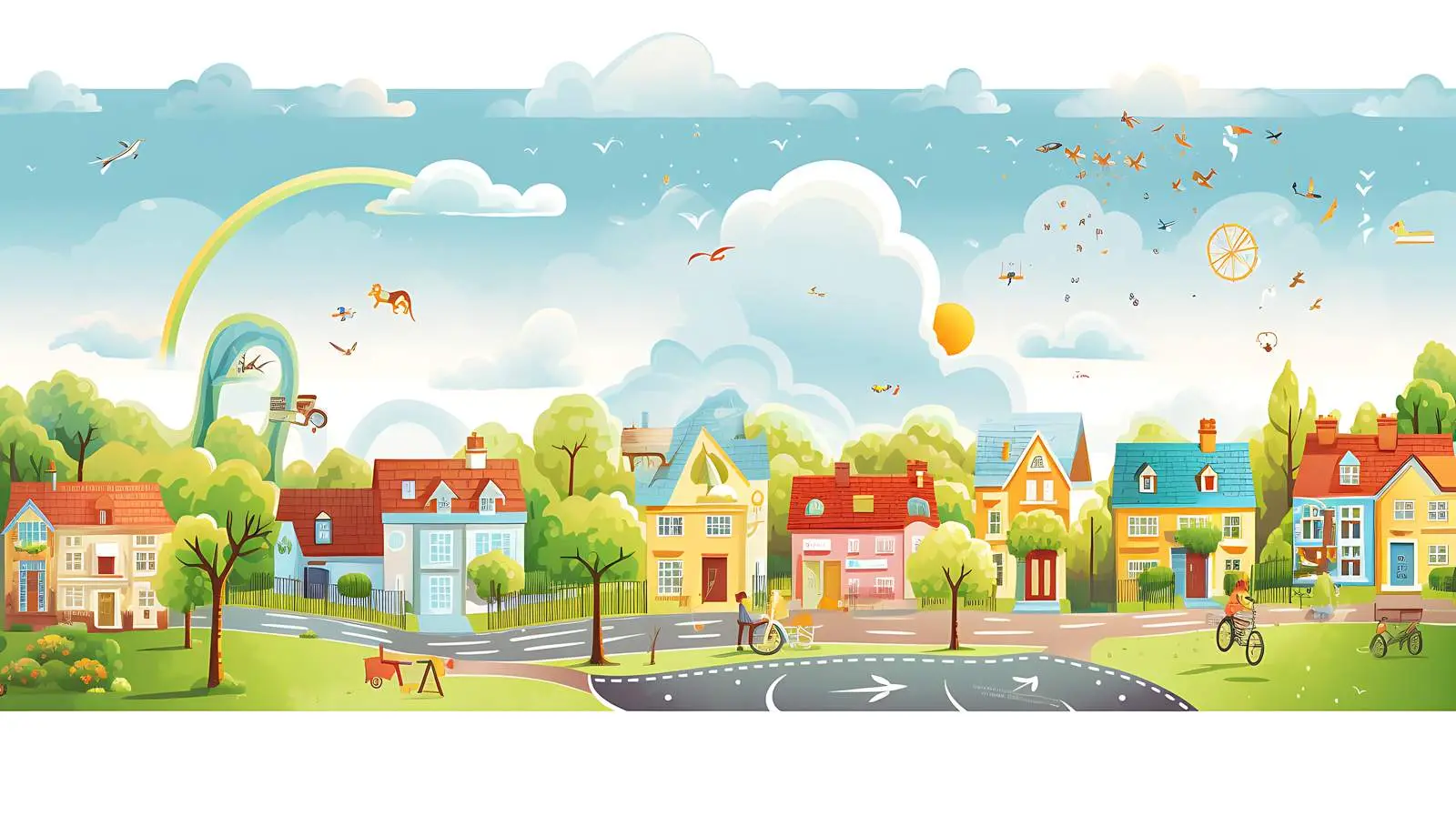 Town Weather Varying Illustration — free download from Dotvec