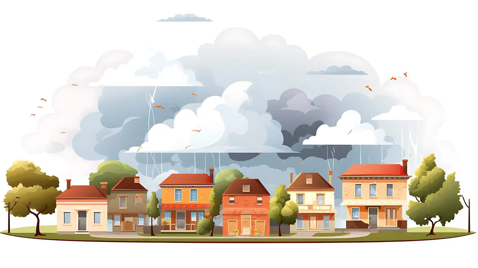 Town Weather Illustration — free download from Dotvec