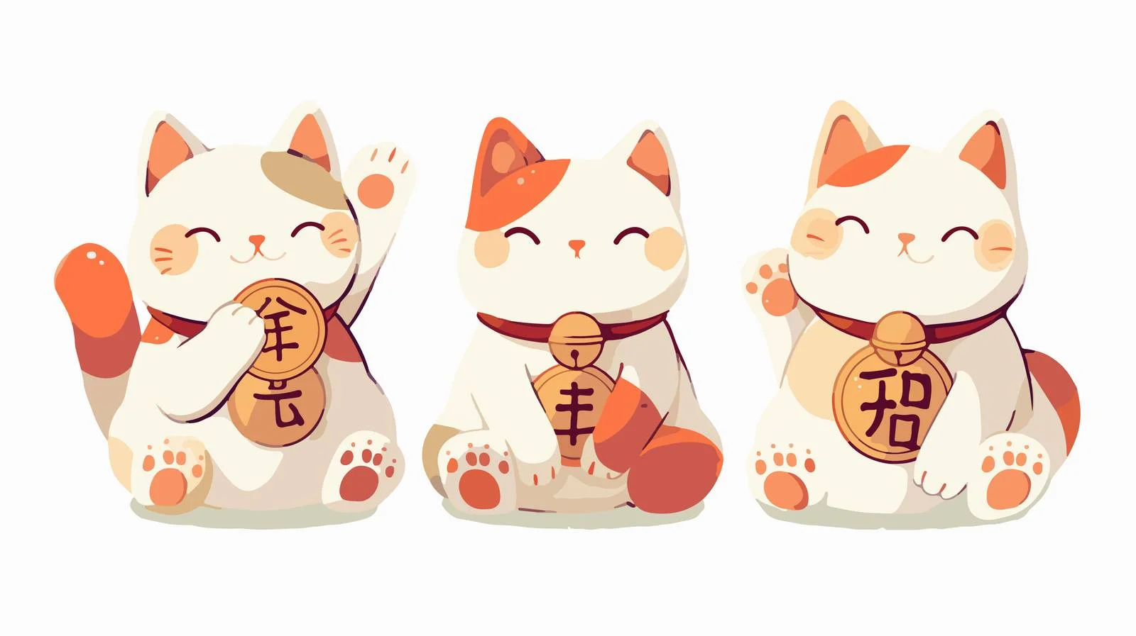 Japanese Maneki Neko Vector Illustration Design — free download from Dotvec