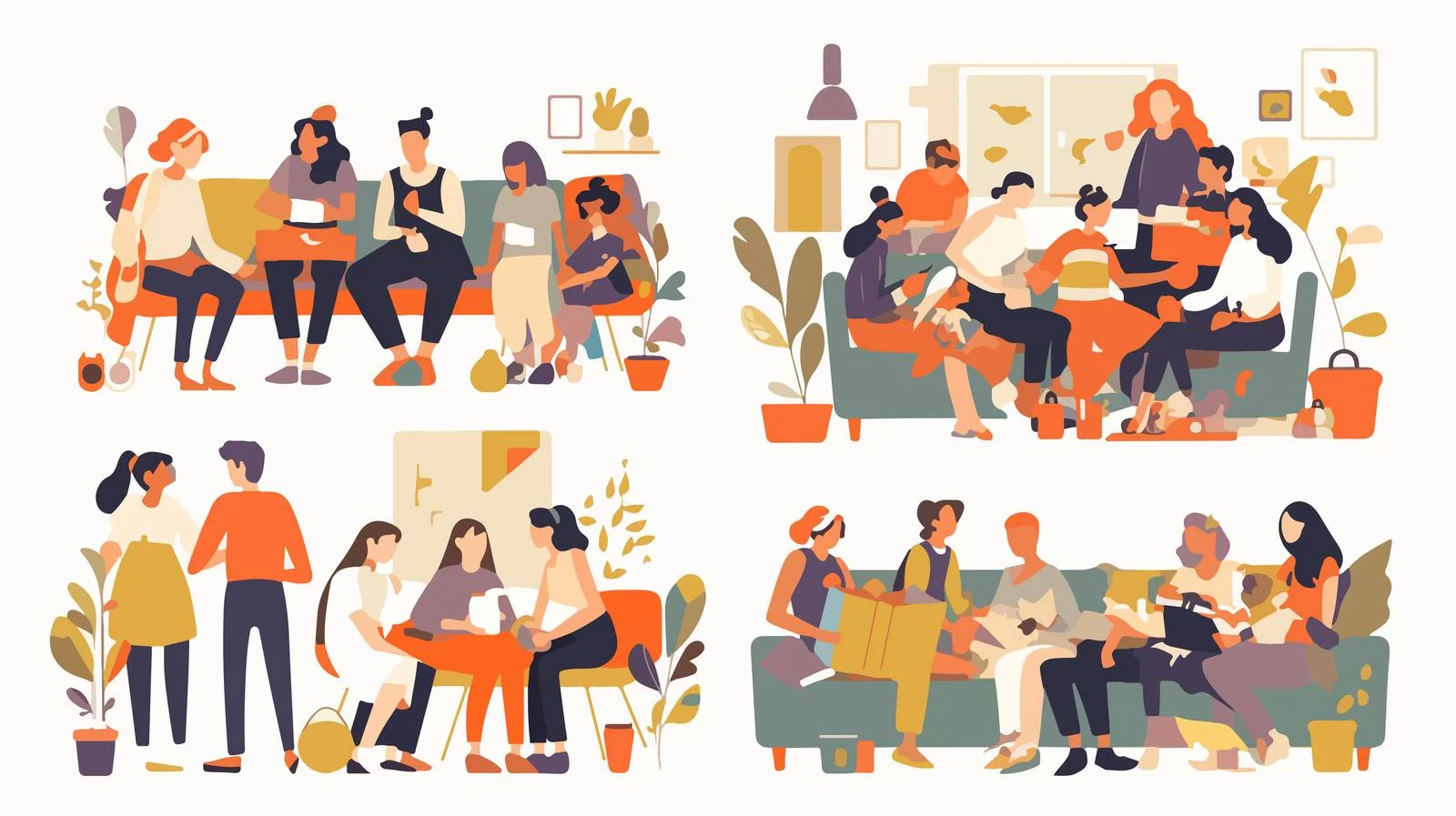 Diverse Family and Friends Repairing Home — free download from Dotvec