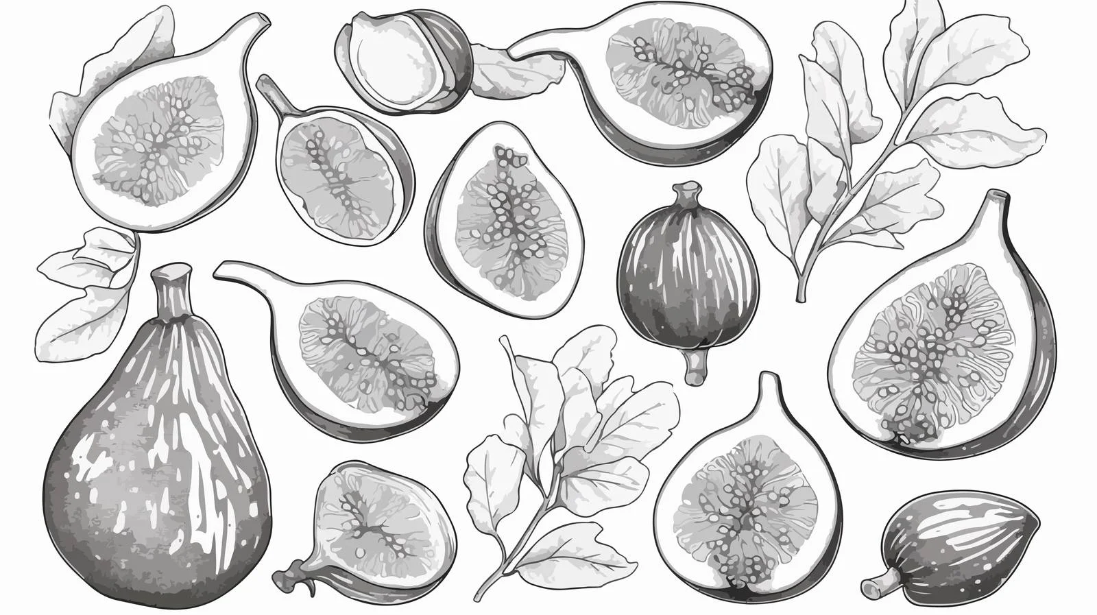 Assorted fresh and dried fruit selection — free download from Dotvec
