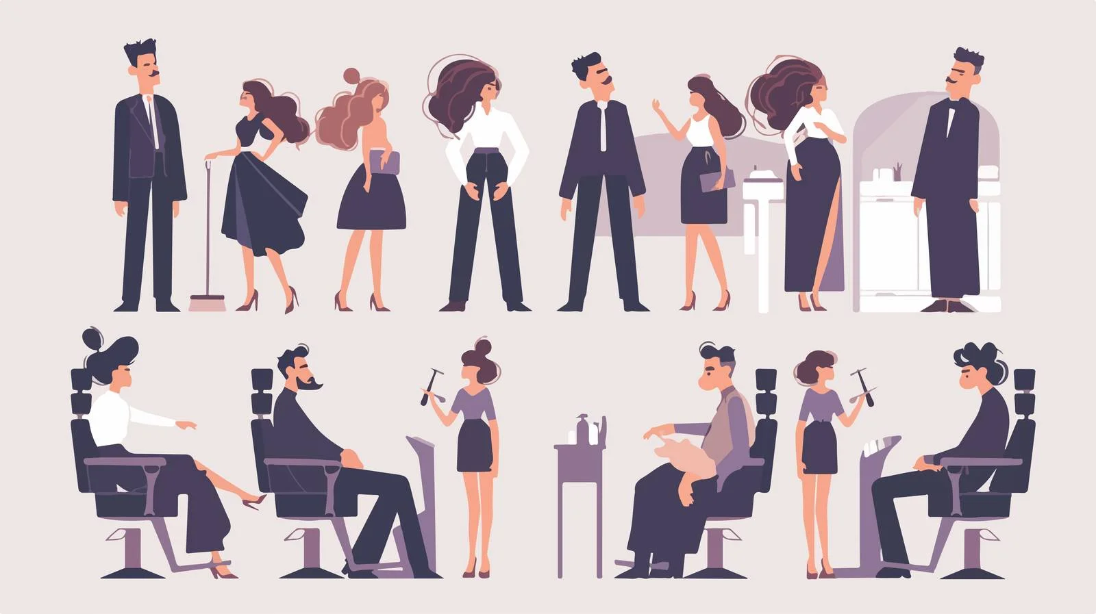 Modern Barbershop Style for Trendy Couple — free download from Dotvec