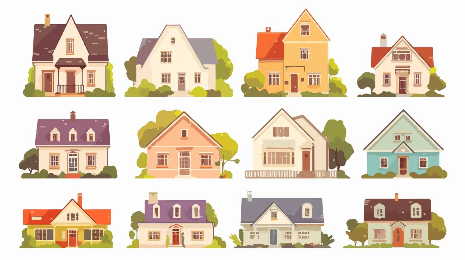 Diverse Residential House Panels Overview — free download from Dotvec