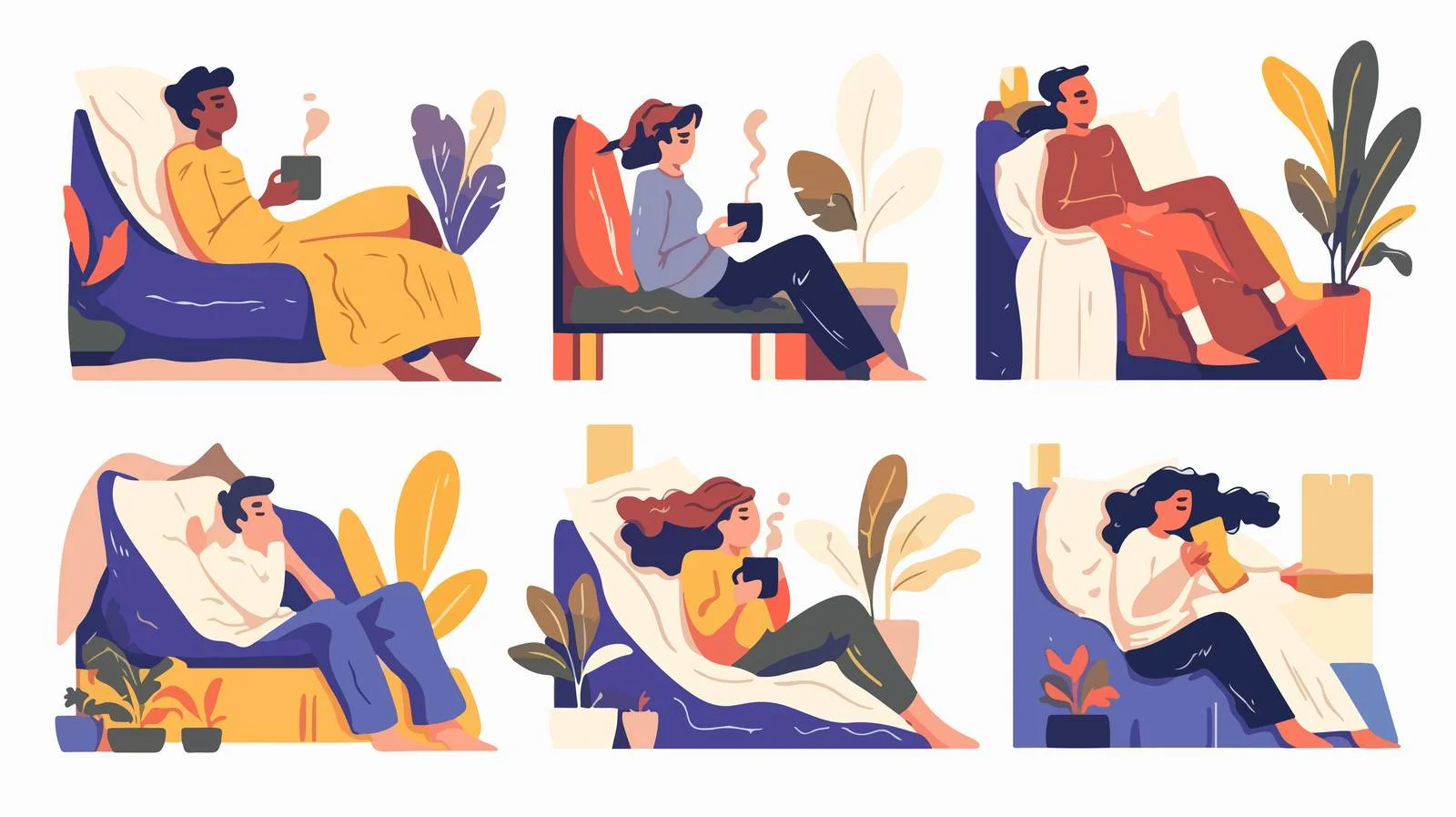 Diverse Individuals Struggle to Wake Up — free download from Dotvec