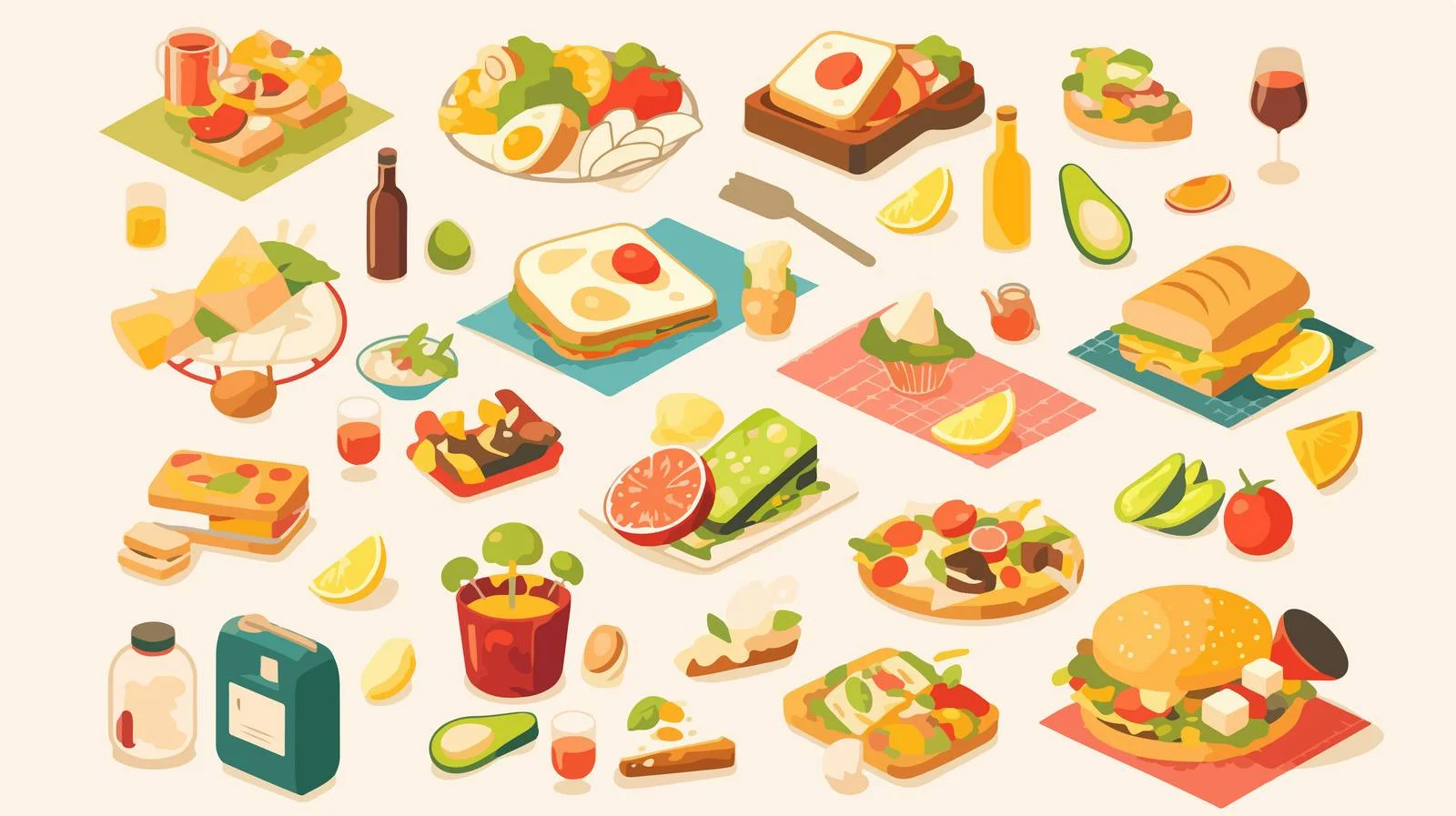 Assorted Picnic Food and Refreshing Beverages — free download from Dotvec