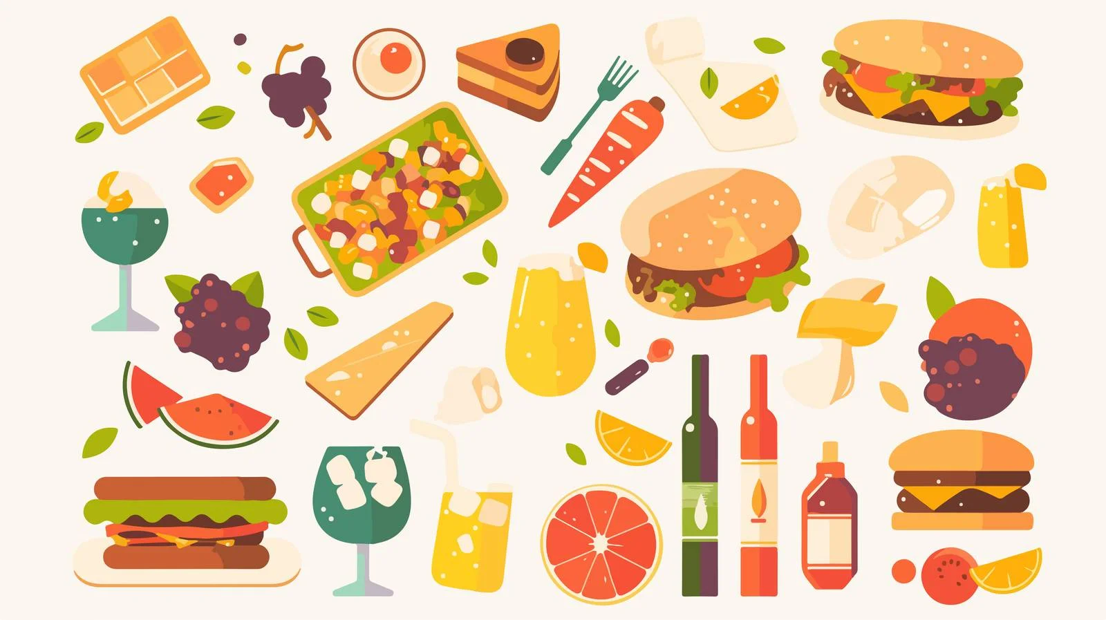 Varied Picnic Spread of Snacks and Desserts — free download from Dotvec
