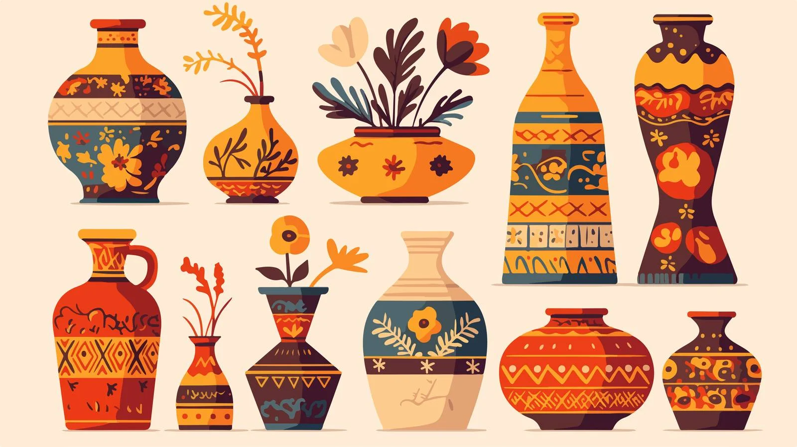 Exquisite Oriental Turkish Pottery Collection — free download from Dotvec